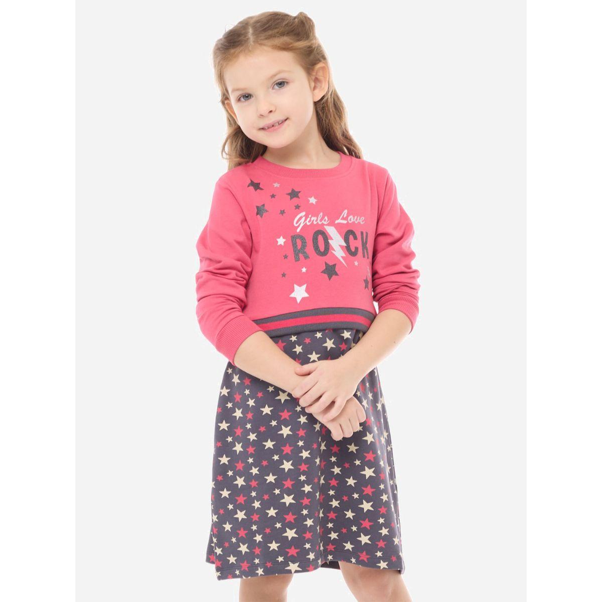 Victor and Jane X Styli  Stars Prints Round Neck Dresses-girls-clothing-dressesandjumpsuits-image-2
