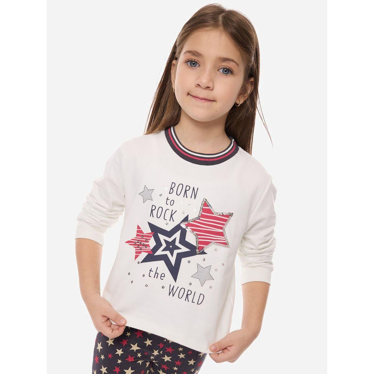 Victor and Jane X Styli  Graphic Print Sweatshirt & Stars Prints Flared Leggings Set-girls-clothing-setsandcoords-image-4