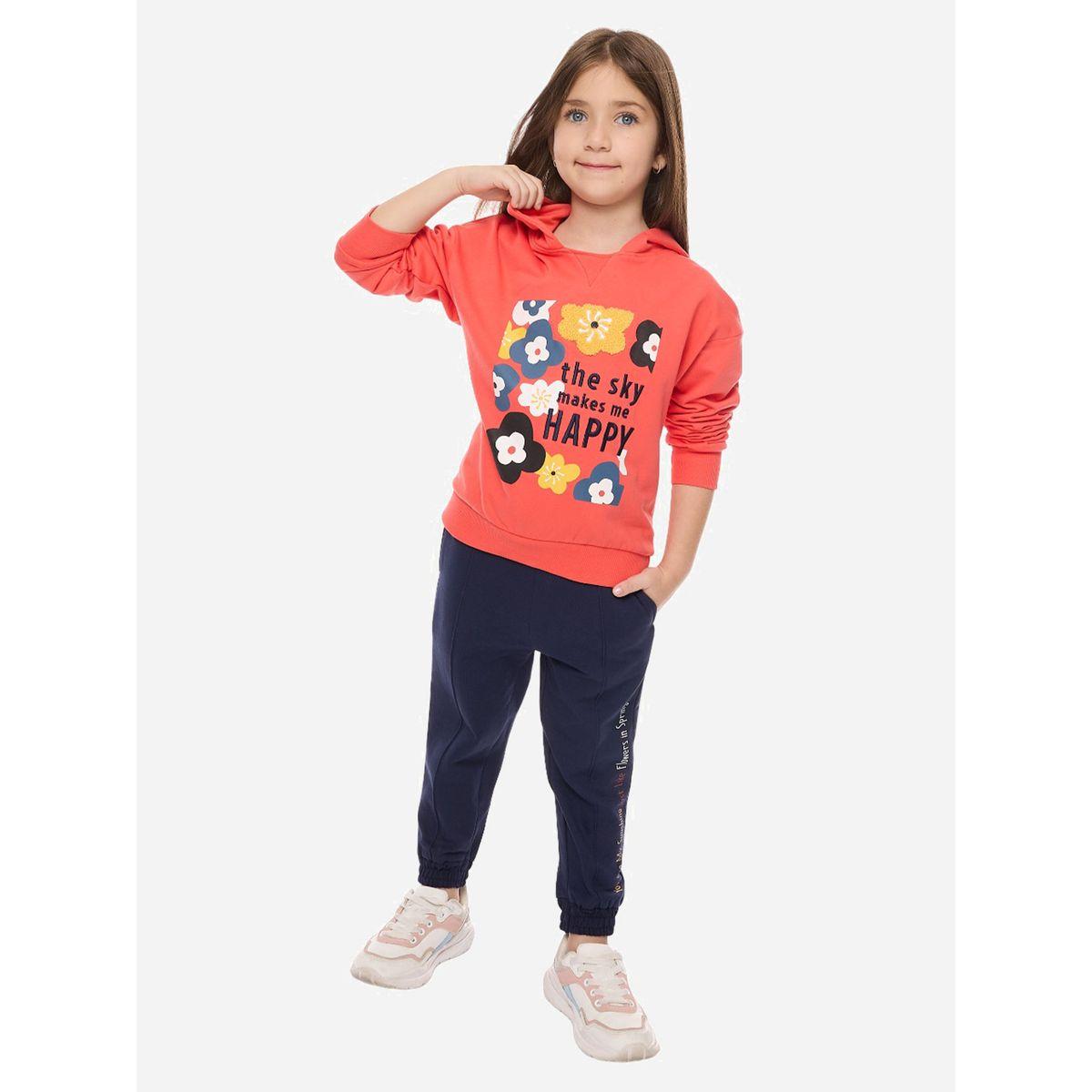 Victor and Jane X Styli  Graphic Print Regular Hoodie & Joggers Set-girls-clothing-setsandcoords-image-1