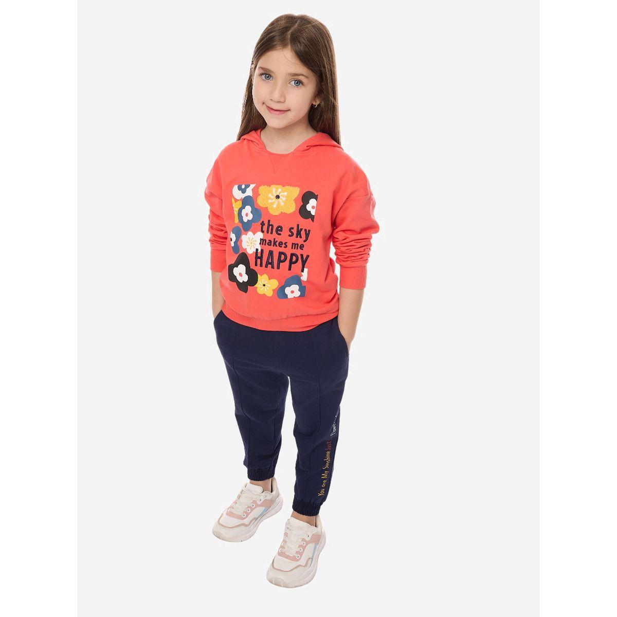 Victor and Jane X Styli  Graphic Print Regular Hoodie & Joggers Set-girls-clothing-setsandcoords-image-2
