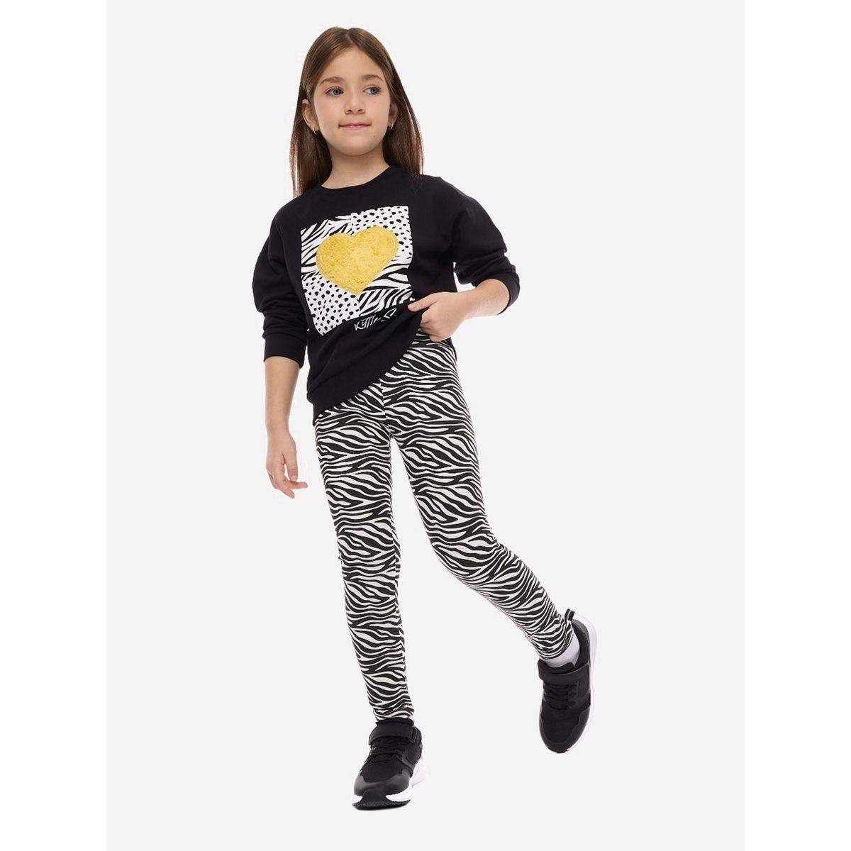 مجموعة من ليقنز مع سويت شيرت بطبعة جرافيك فيكتور آند جين × ستايلي-girls-clothing-setsandcoords-image-2