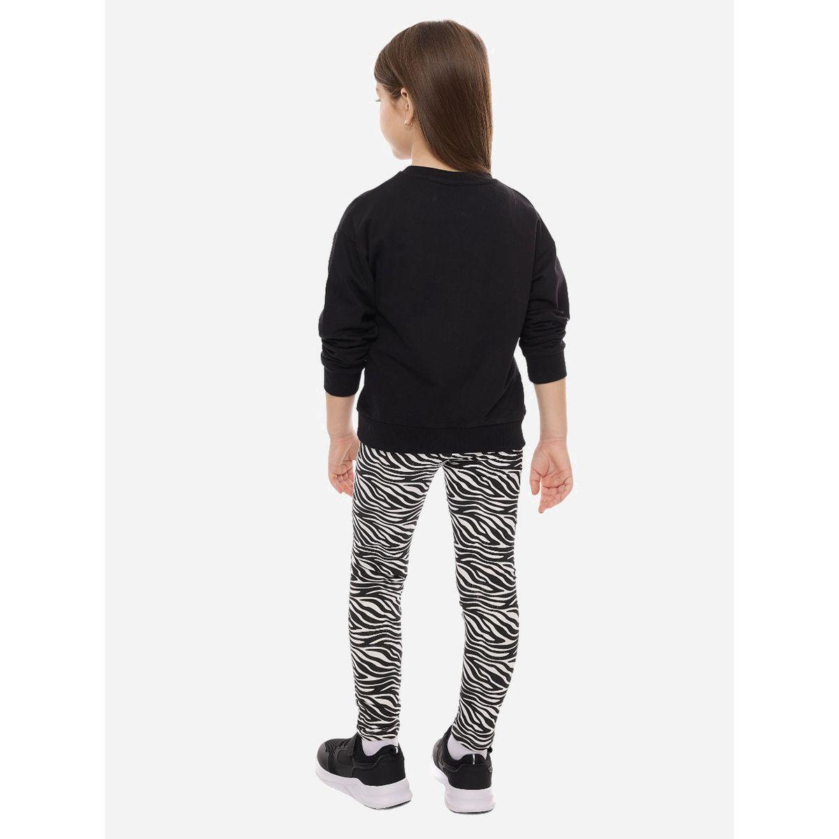 مجموعة من ليقنز مع سويت شيرت بطبعة جرافيك فيكتور آند جين × ستايلي-girls-clothing-setsandcoords-image-3