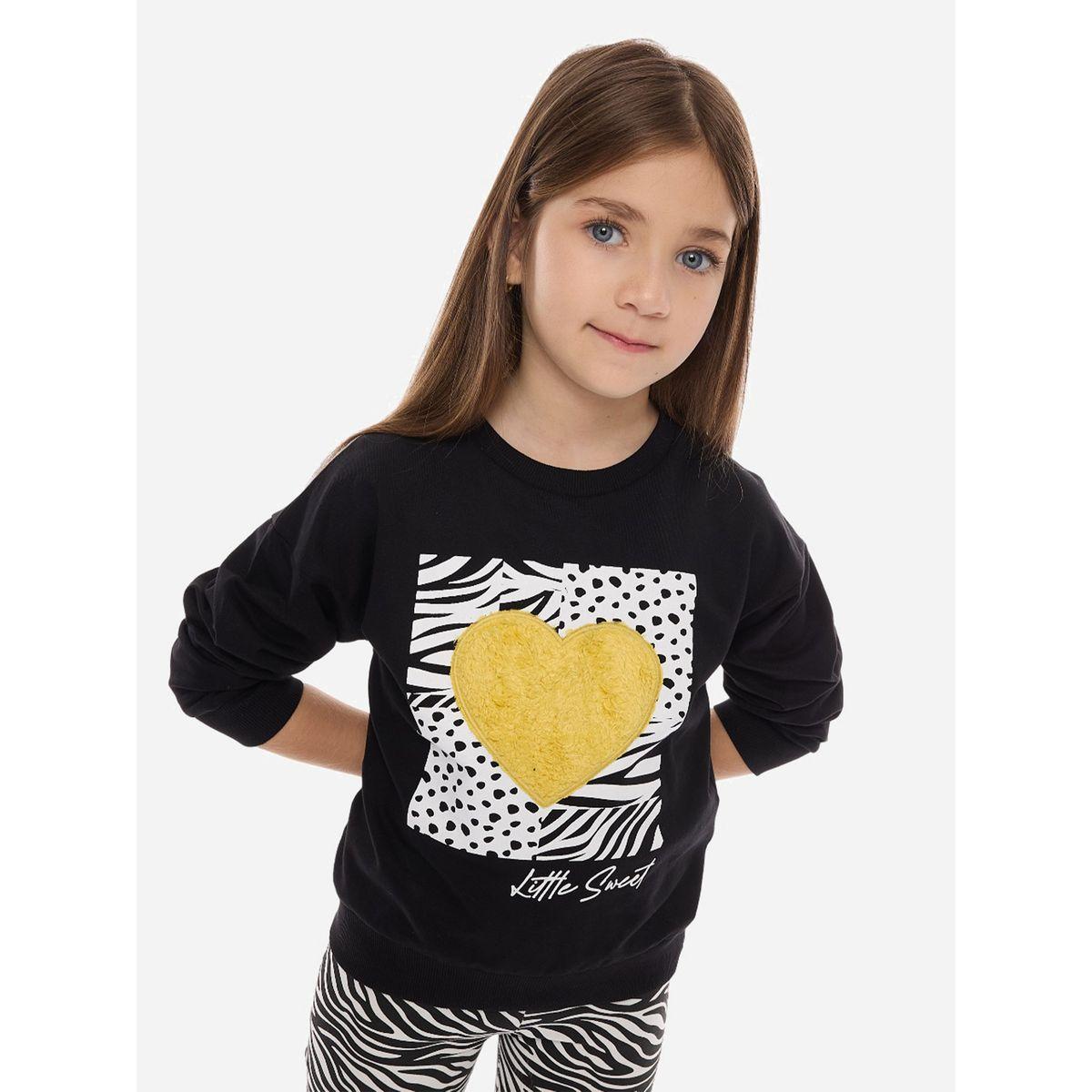 مجموعة من ليقنز مع سويت شيرت بطبعة جرافيك فيكتور آند جين × ستايلي-girls-clothing-setsandcoords-image-4