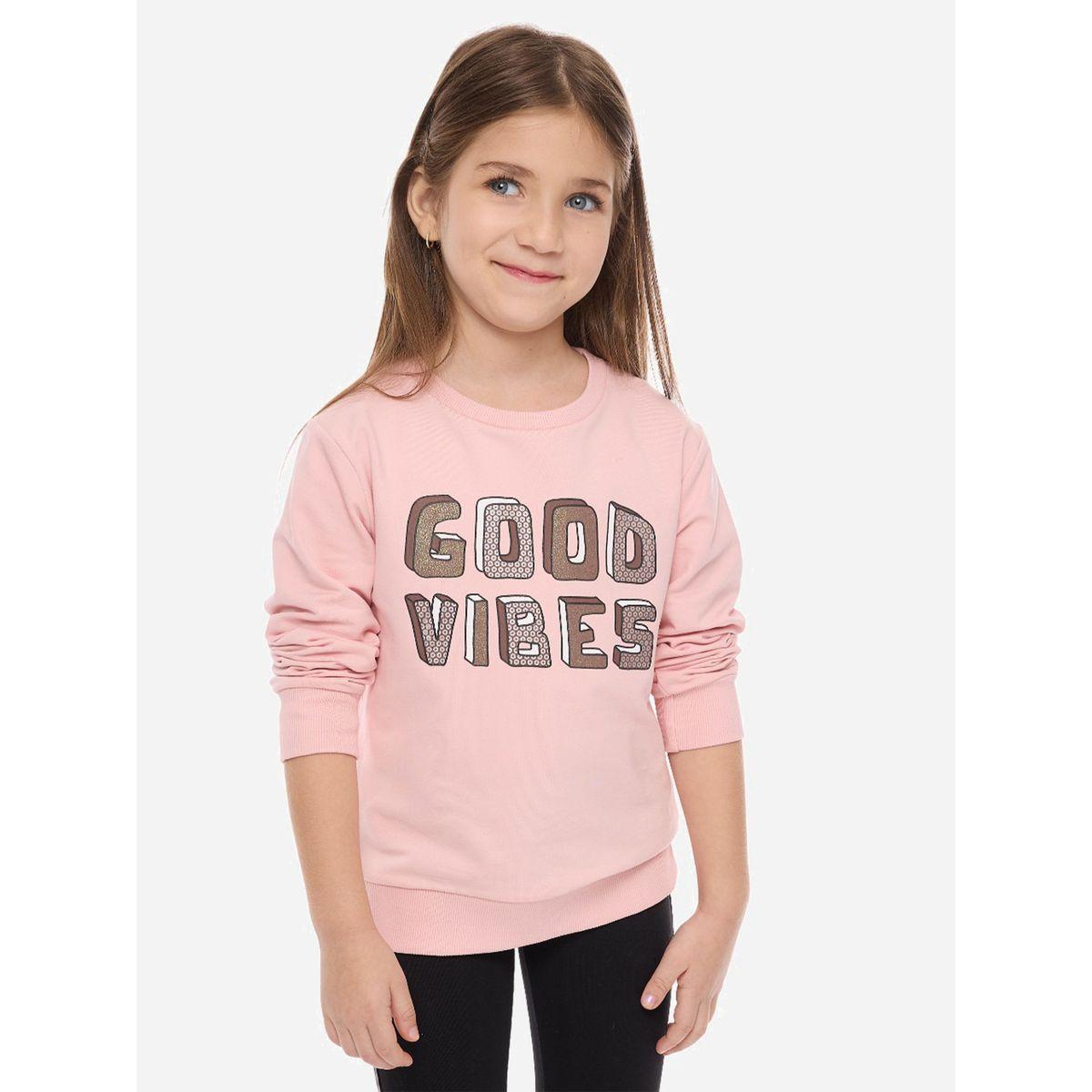 مجموعة من ليقنز وسويت شيرت بطبعة كتابة فيكتور آند جين × ستايلي-girls-clothing-setsandcoords-image-4