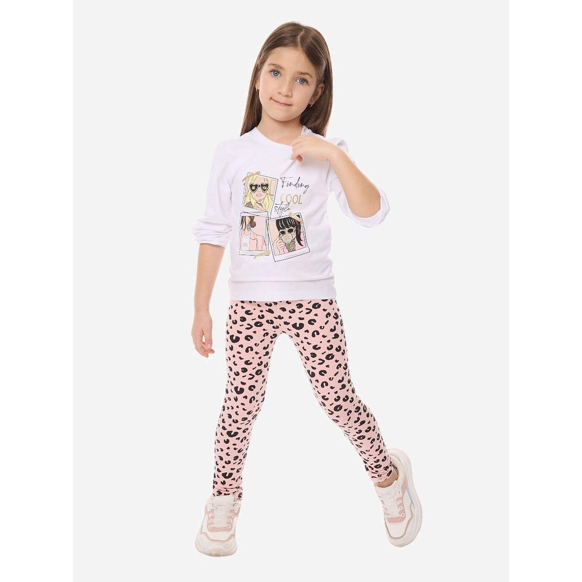 مجموعة من ليقنز وتيشيرت بياقة دائرية فيكتور آند جين × ستايلي-girls-clothing-setsandcoords-image-1