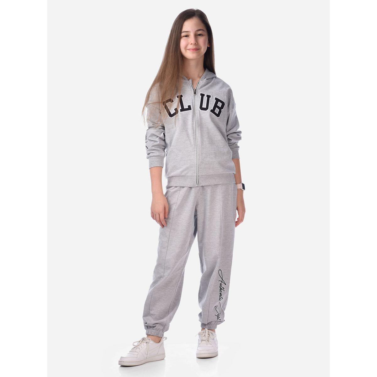 مجموعة من جوغر مع هودي بطبعة كتابة فيكتور آند جين × ستايلي-girls-clothing-setsandcoords-image-3