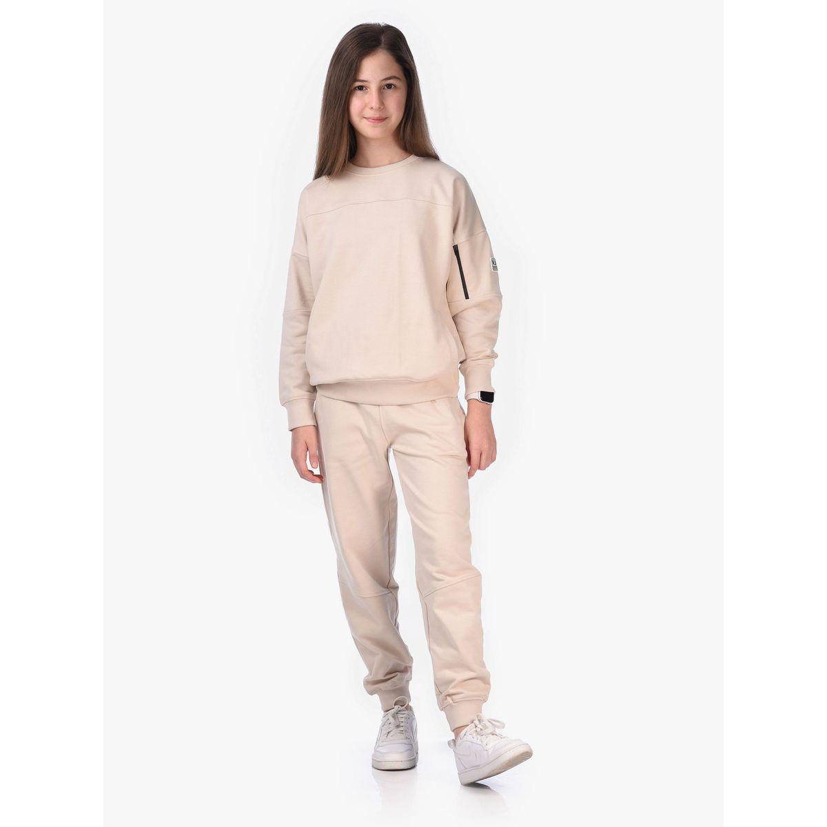 Victor and Jane X Styli  Solid Round Neck Sweatshirt & Joggers Sets-girls-clothing-setsandcoords-image-3