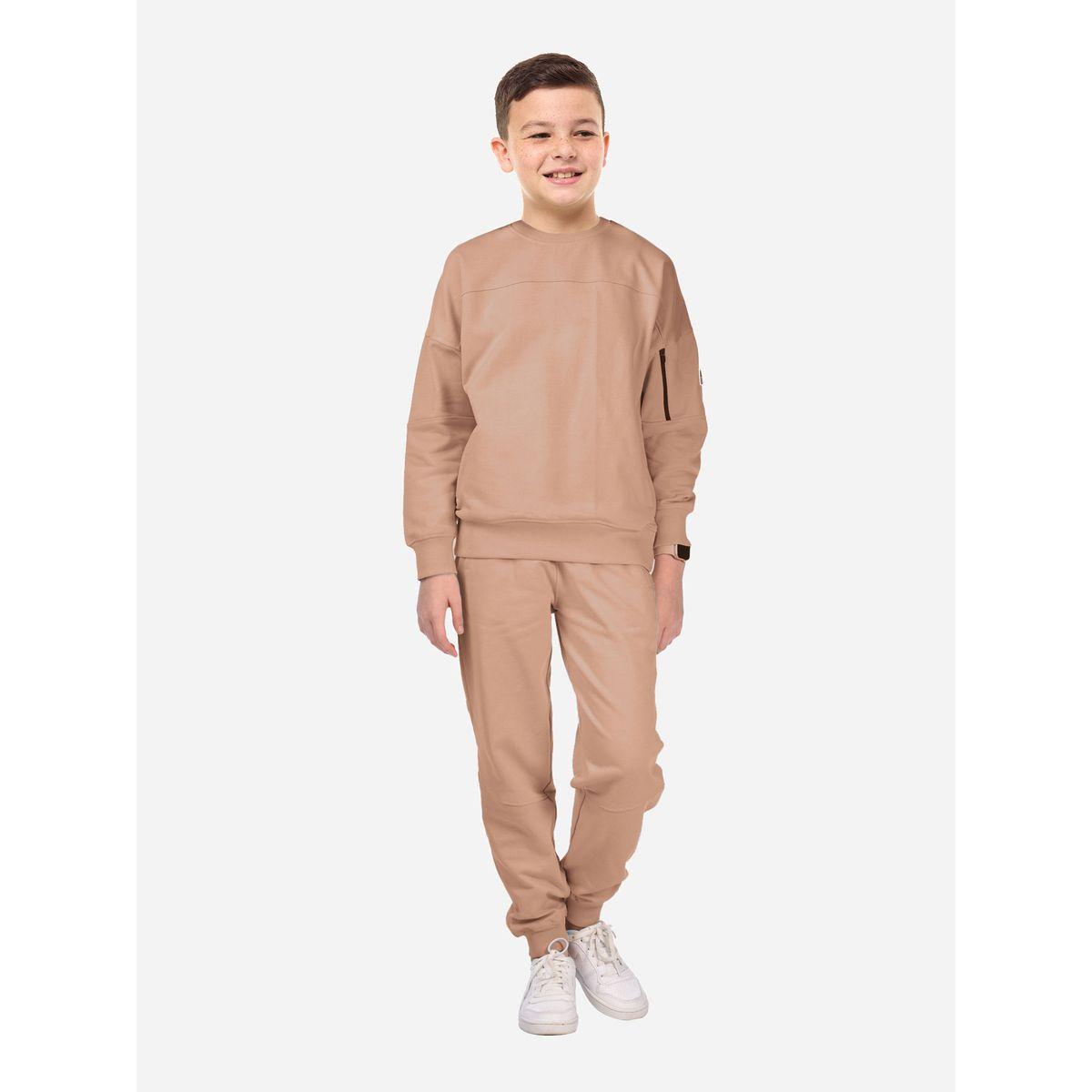 Victor and Jane X Styli  Solid Round Neck Sweatshirt & Joggers Sets-boys-clothing-setsandcoords-image-1