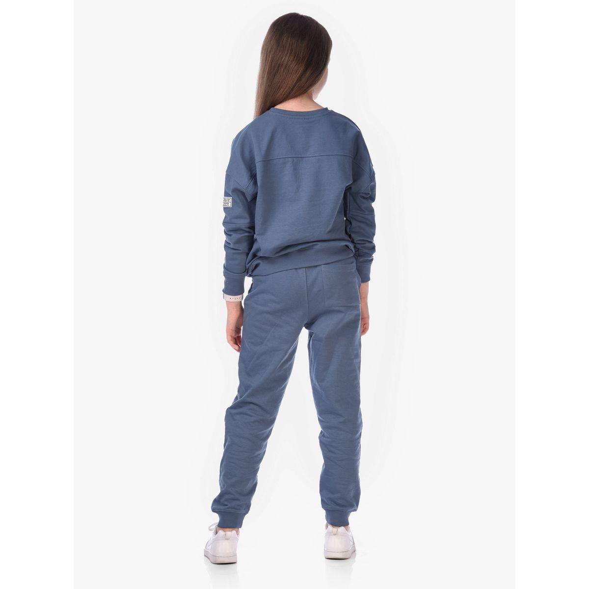 مجموعة من جوغر مع سويت شيرت سادة بياقة دائرية فيكتور آند جين × ستايلي-girls-clothing-setsandcoords-image-6