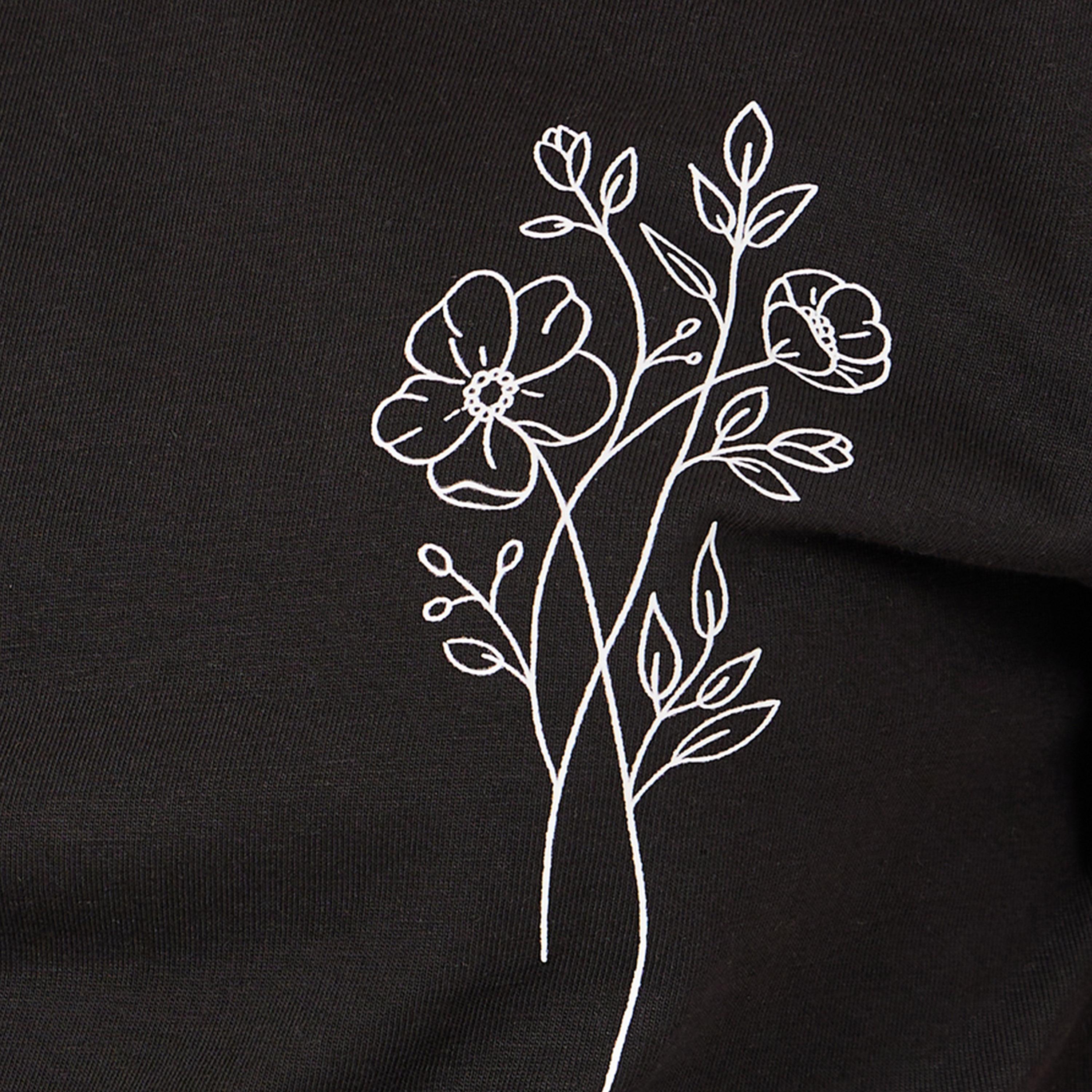 ستايلي-  تي شيرت بأكمام قصيرة وطبعة جرافيكية-girls-clothing-tshirts-image-4