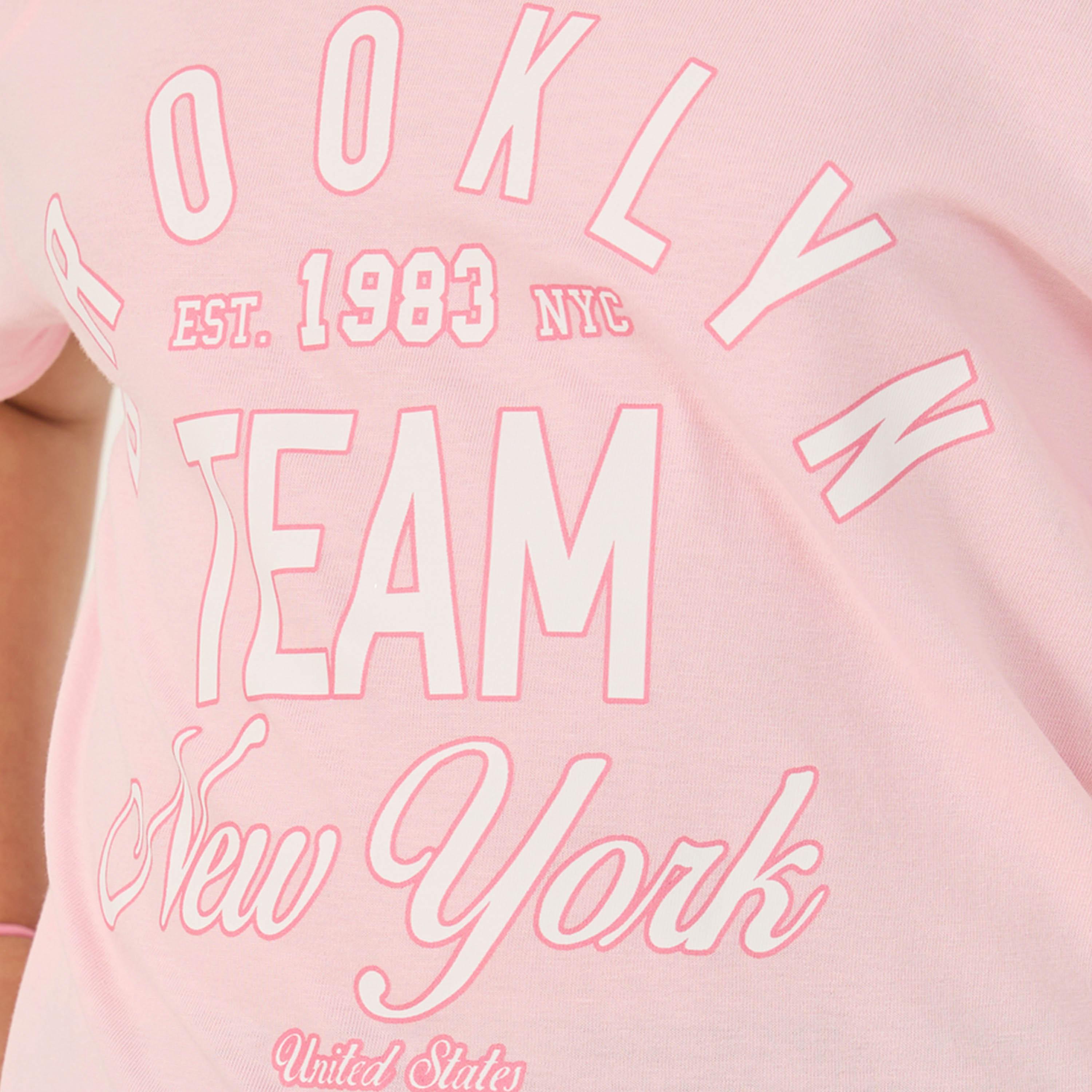 ستايلي-  تي شيرت بأكمام قصيرة وطبعة جرافيكية-girls-clothing-tshirts-image-3