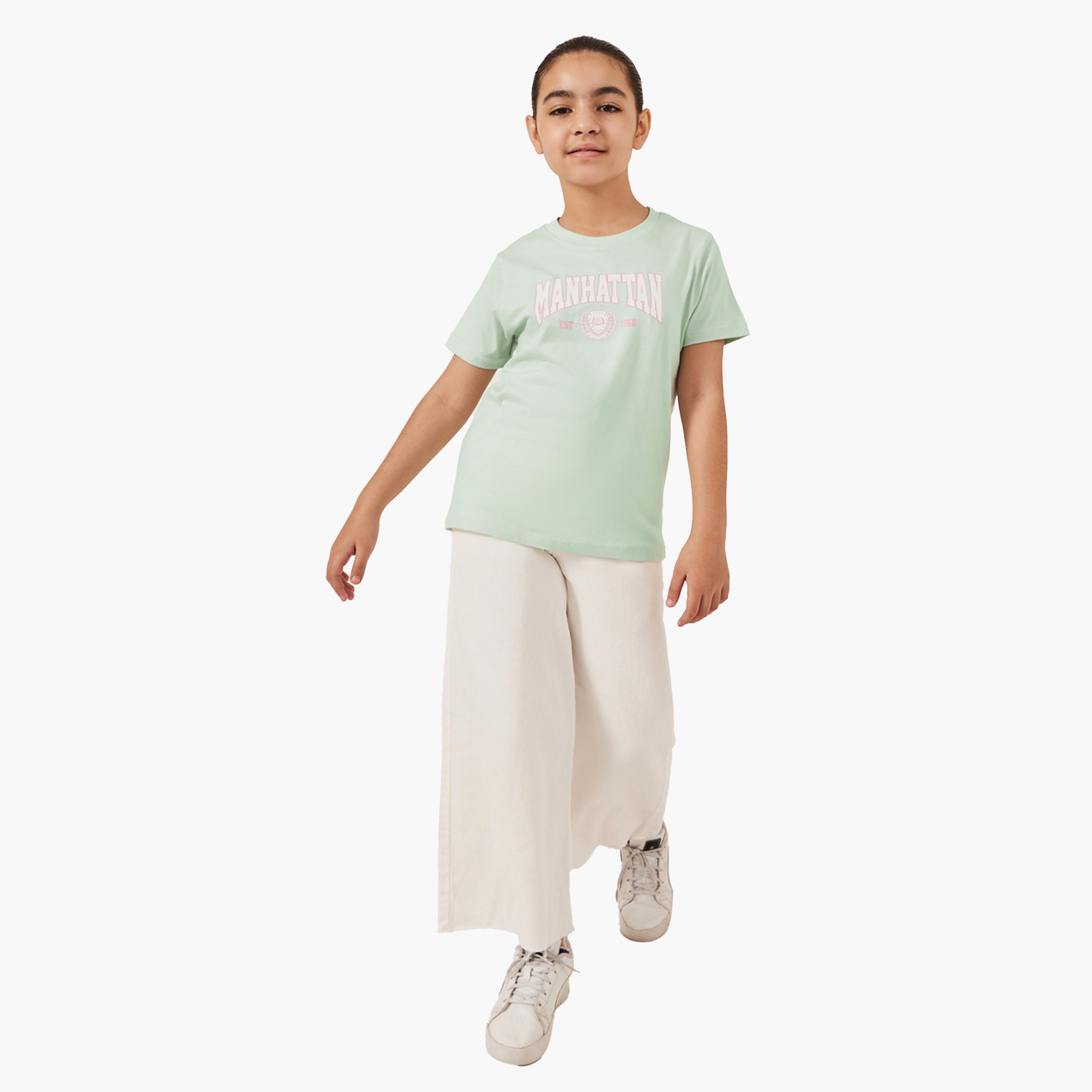 Styli Graphic Print Short Sleeve T-Shirt-girls-clothing-tshirts-image-2