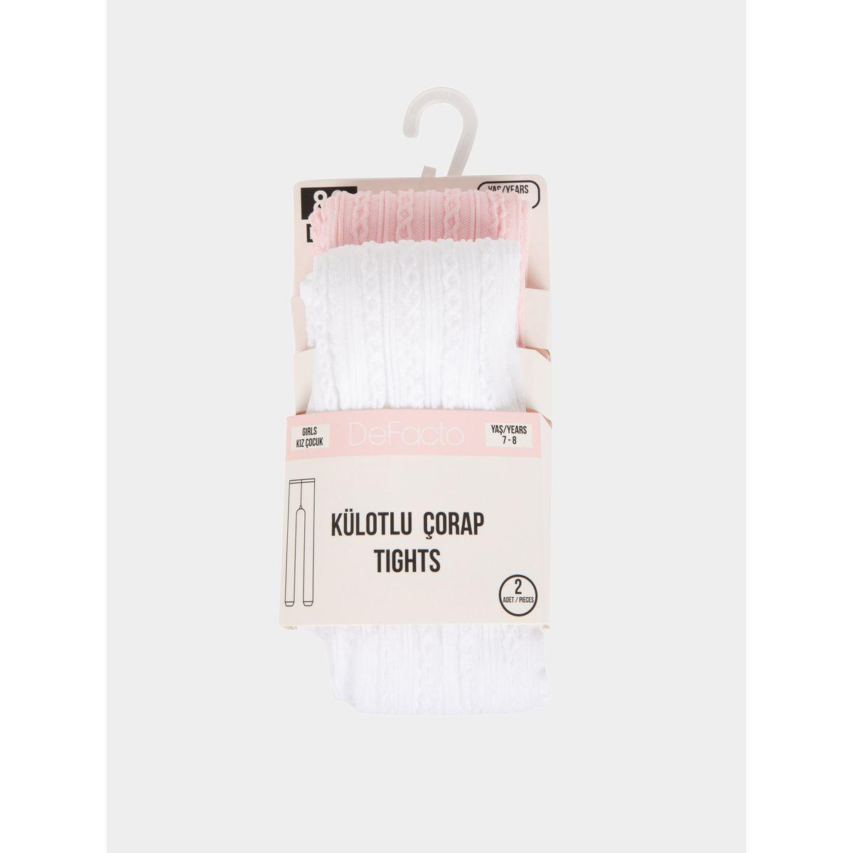 DeFacto X Styli  Set of 2 - Textured Tights Socks-girls-accessories-socks-image-5