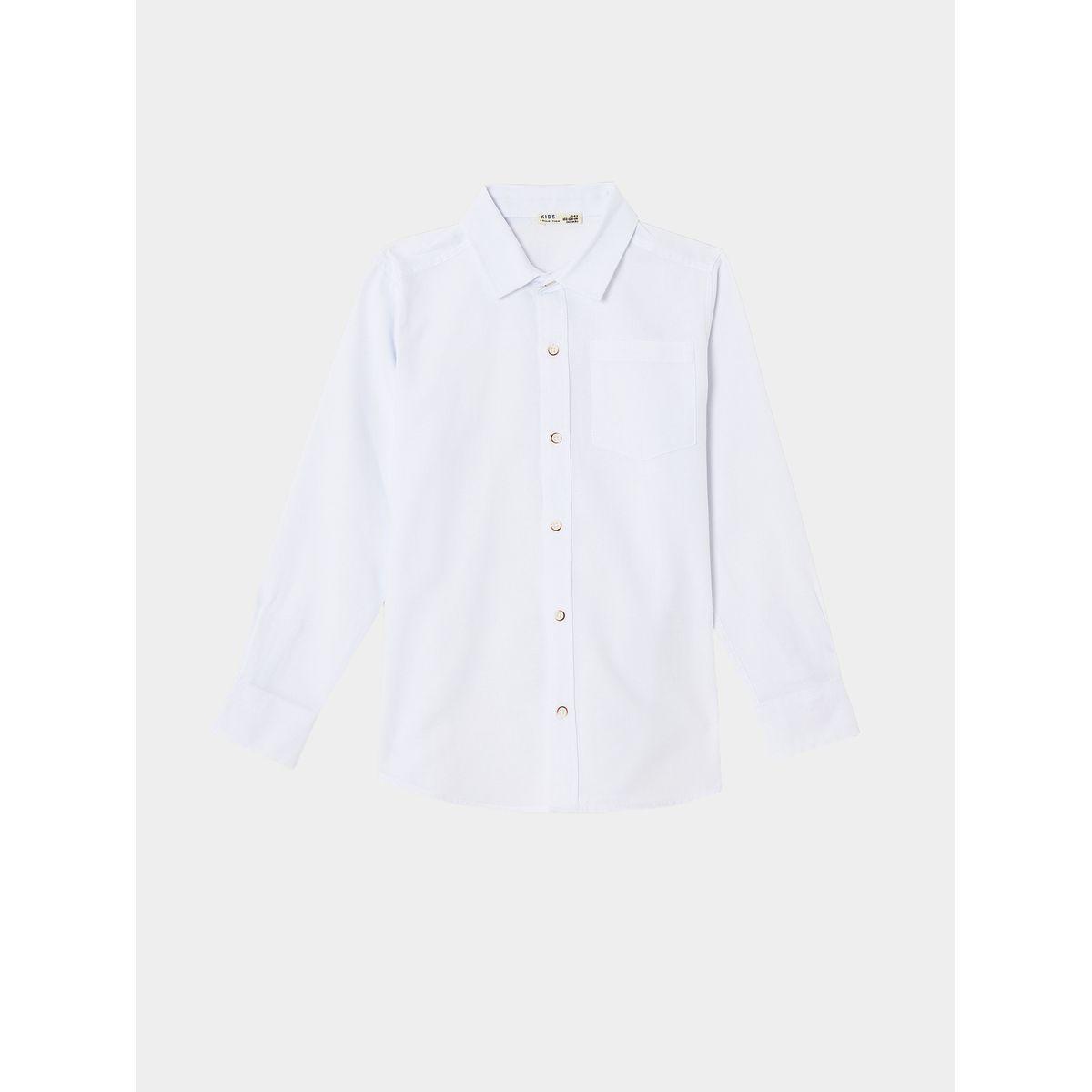 DeFacto X Styli  Solid Oxford Buttoned Down Shirt-boys-clothing-shirts-image-1