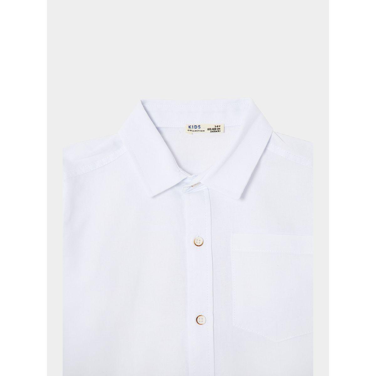 DeFacto X Styli  Solid Oxford Buttoned Down Shirt-boys-clothing-shirts-image-3