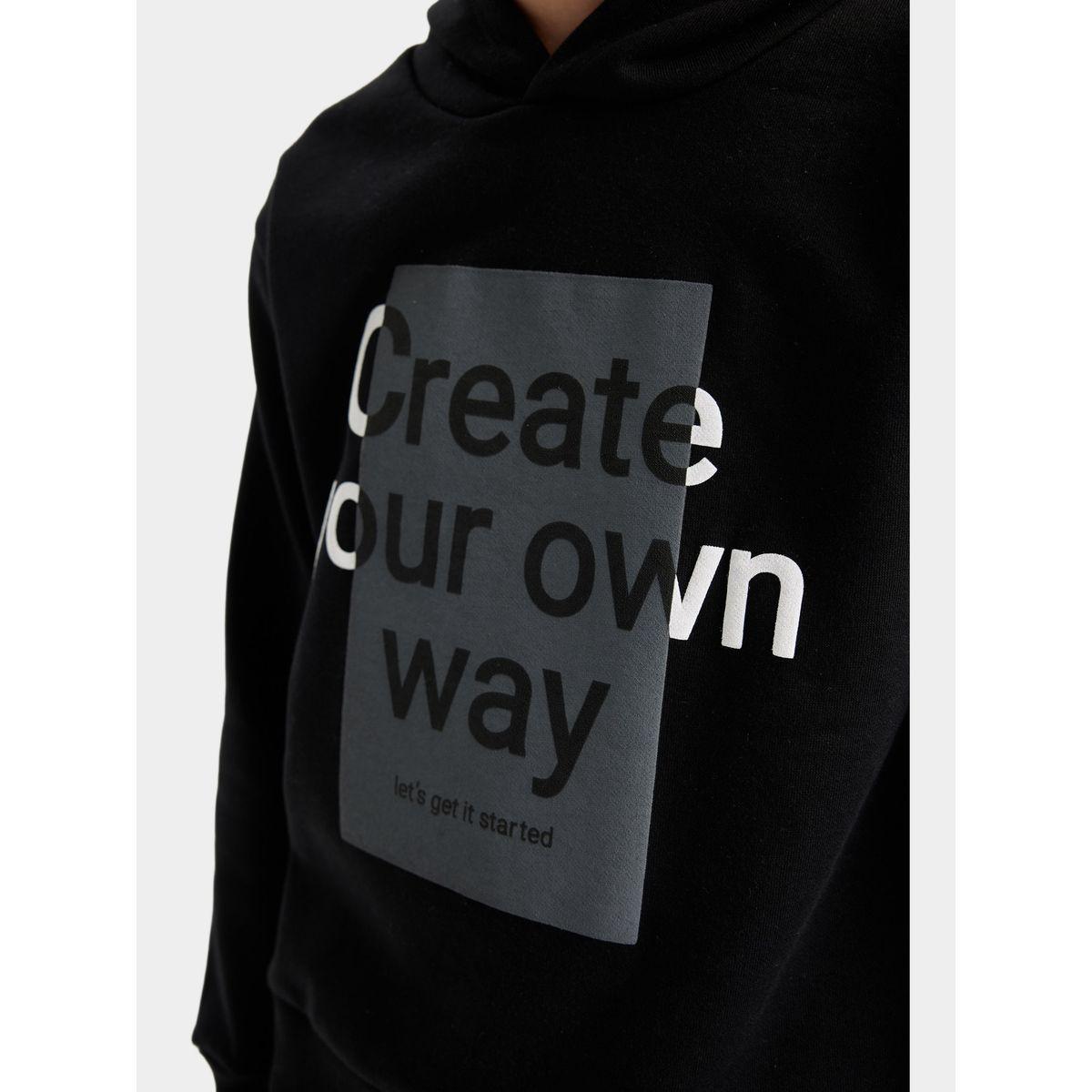 DeFacto X Styli  Graphic Print Hooded Sweatshirt & Relaxed Fit Joggers Set-boys-clothing-setsandcoords-image-4