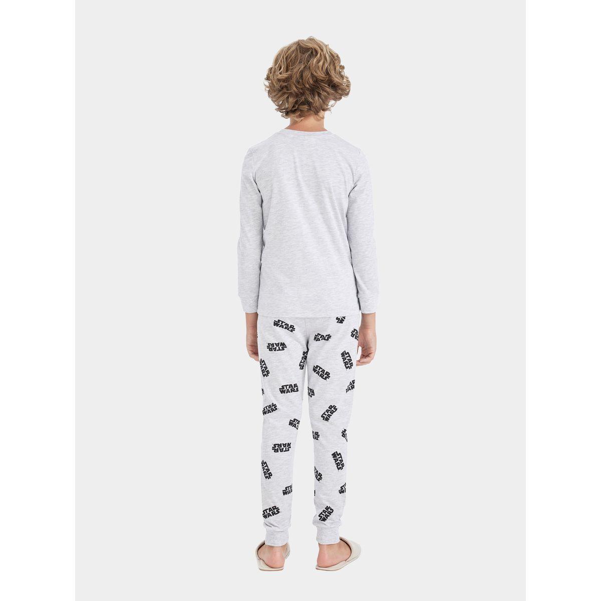 DeFacto X Styli  Graphic Print Long Sleeve T-Shirt & Pyjama Set-boys-clothing-nightwear-image-5