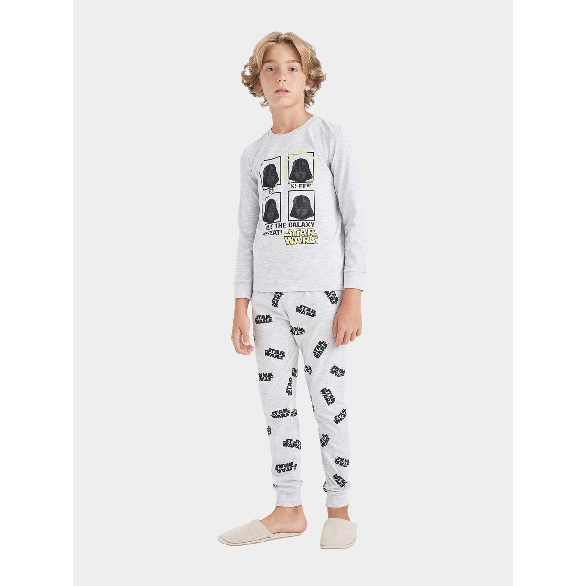طقم من بنطال بيجاما وتيشيرت بطبعة جرافيك ديفاكتو × ستايلي-boys-clothing-nightwear-image-6