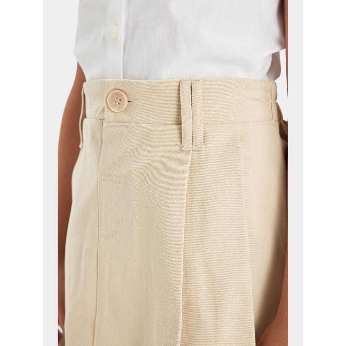 DeFacto X Styli  Elasticated Waist Front Pleated Mini Skirt-girls-clothing-bottoms-skirts-image-3