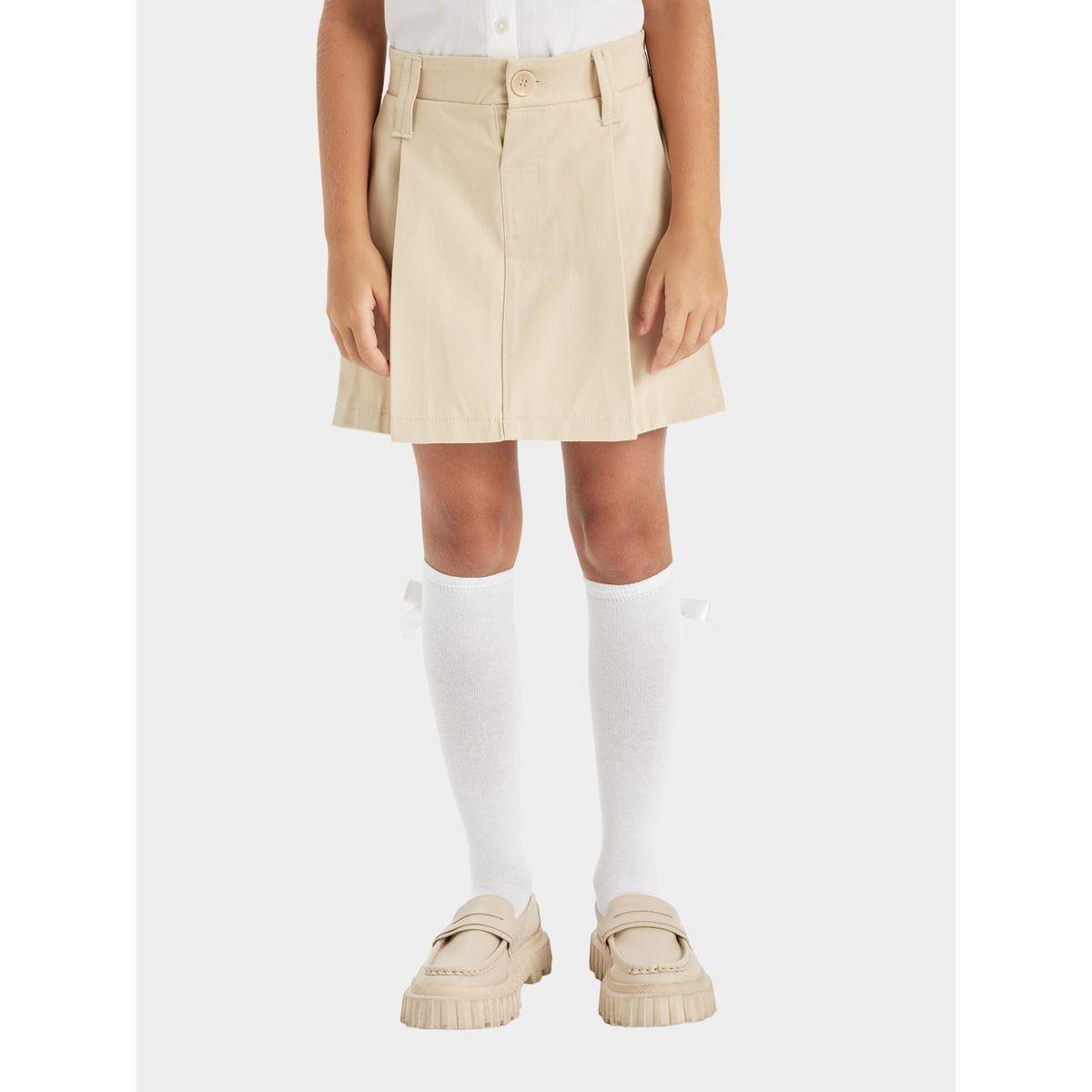 DeFacto X Styli  Elasticated Waist Front Pleated Mini Skirt-girls-clothing-bottoms-skirts-image-6