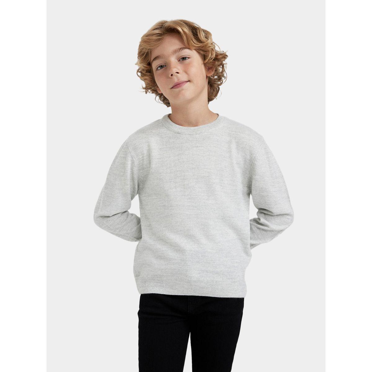 DeFacto X Styli  Regular Fit Crew Neck Knit Sweater-boys-clothing-jumpersandcardigans-image-1