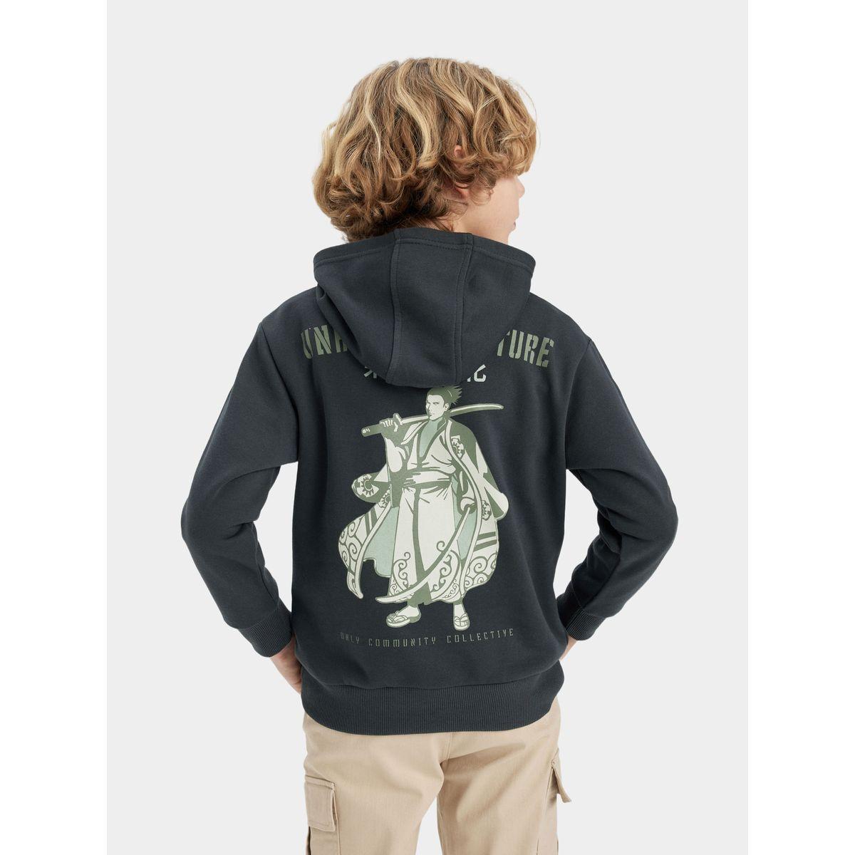 DeFacto X Styli  Regular Fit Graphic Print Hooded Sweatshirt-boys-clothing-sweatshirts-image-1
