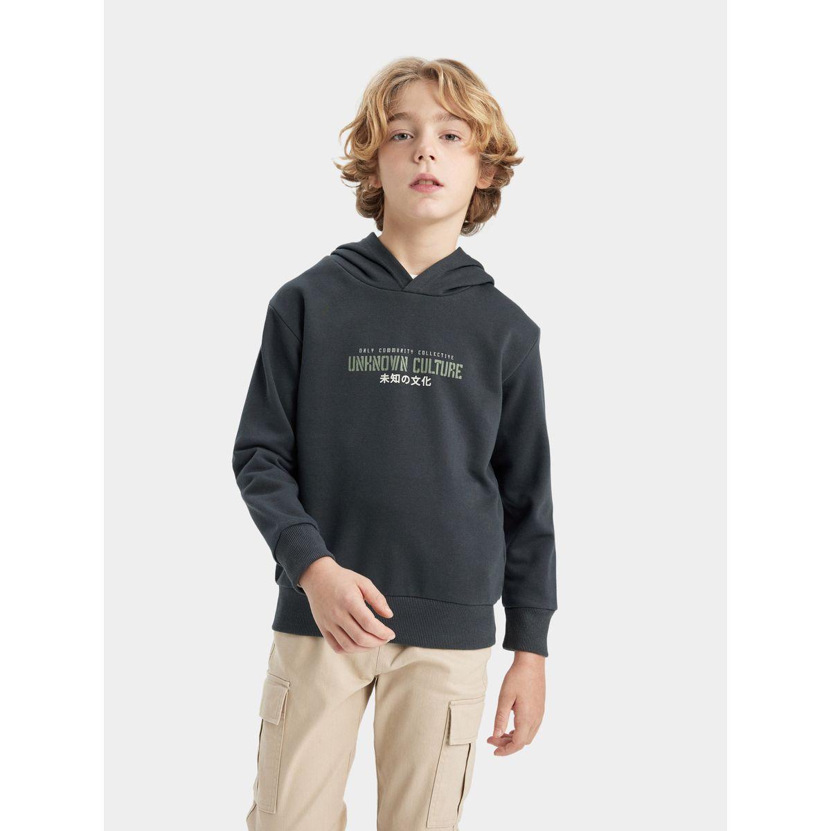 DeFacto X Styli  Regular Fit Graphic Print Hooded Sweatshirt-boys-clothing-sweatshirts-image-3