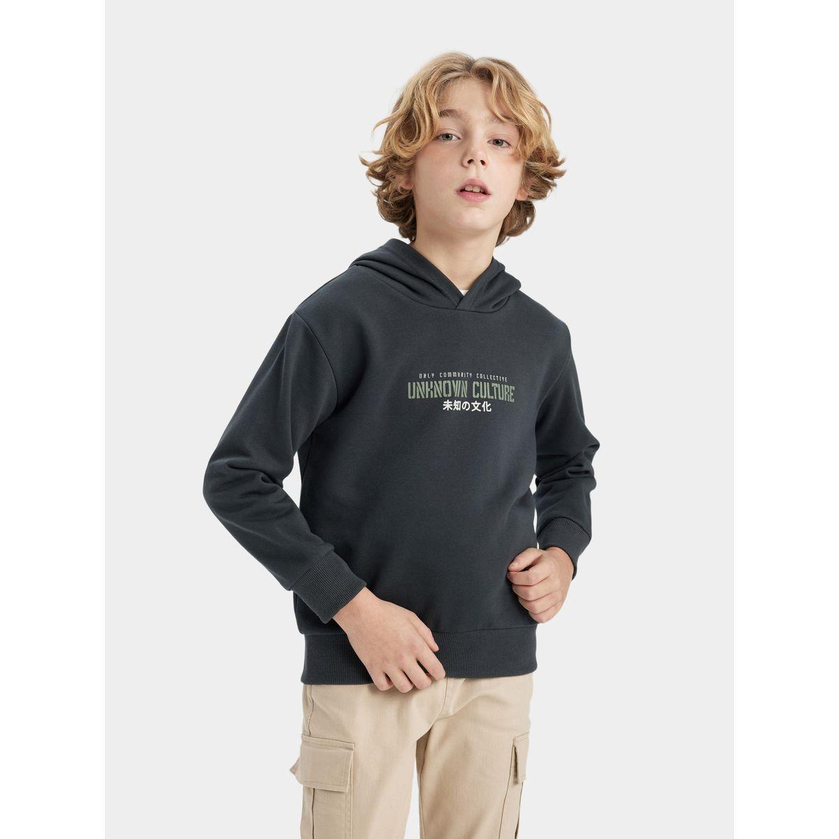 DeFacto X Styli  Regular Fit Graphic Print Hooded Sweatshirt-boys-clothing-sweatshirts-image-5