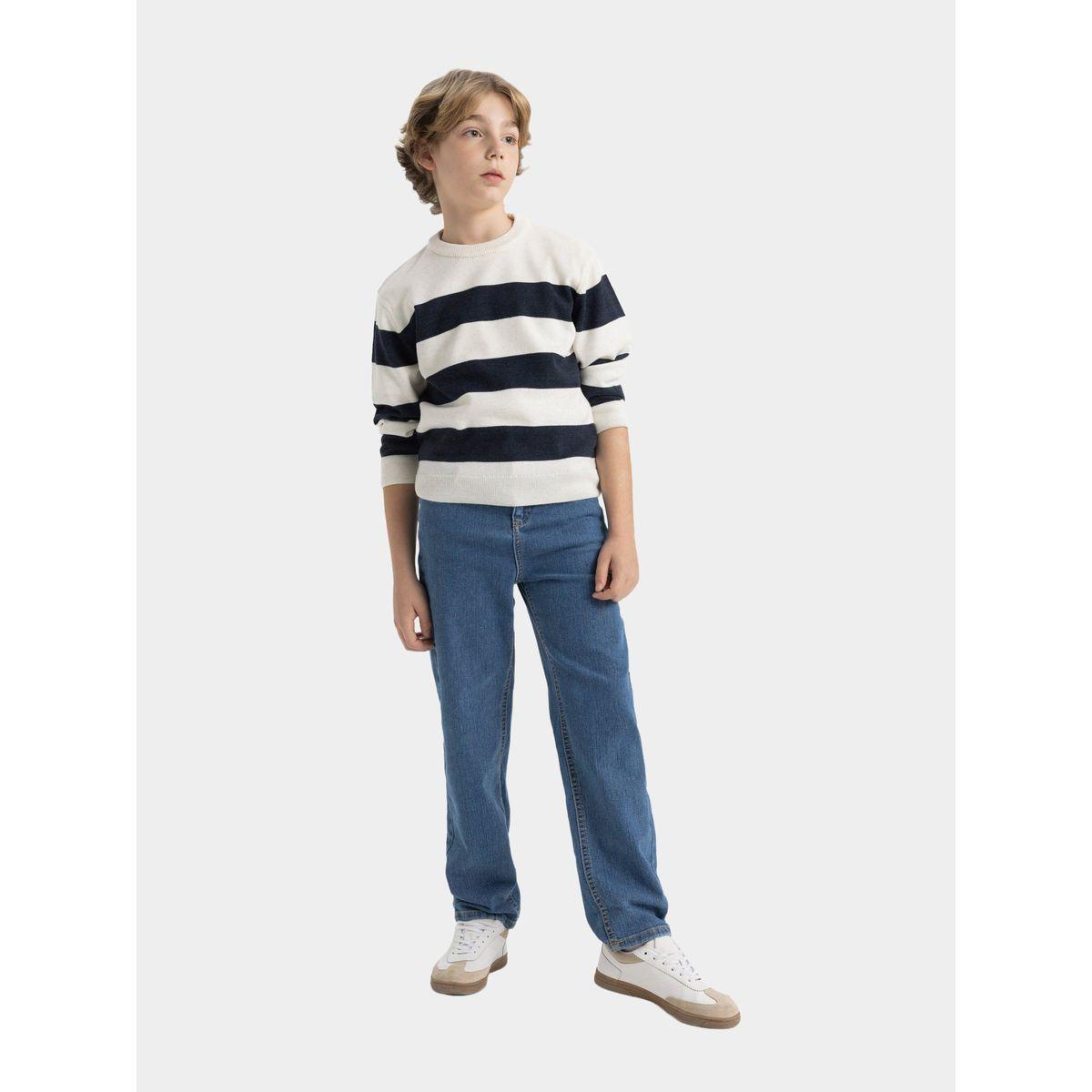 سويتر محبوك بقصة عادية وياقة دائرية ديفاكتو × ستايلي-boys-clothing-jumpersandcardigans-image-6