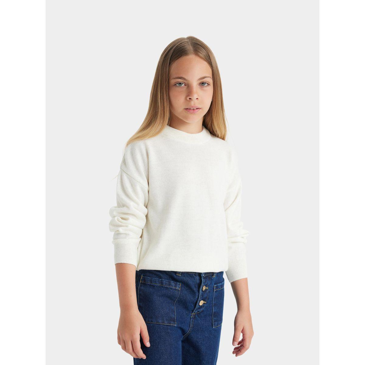 سويتر محبوك بقصة عادية وياقة دائرية ديفاكتو × ستايلي-girls-clothing-jumpersandcardigans-image-2