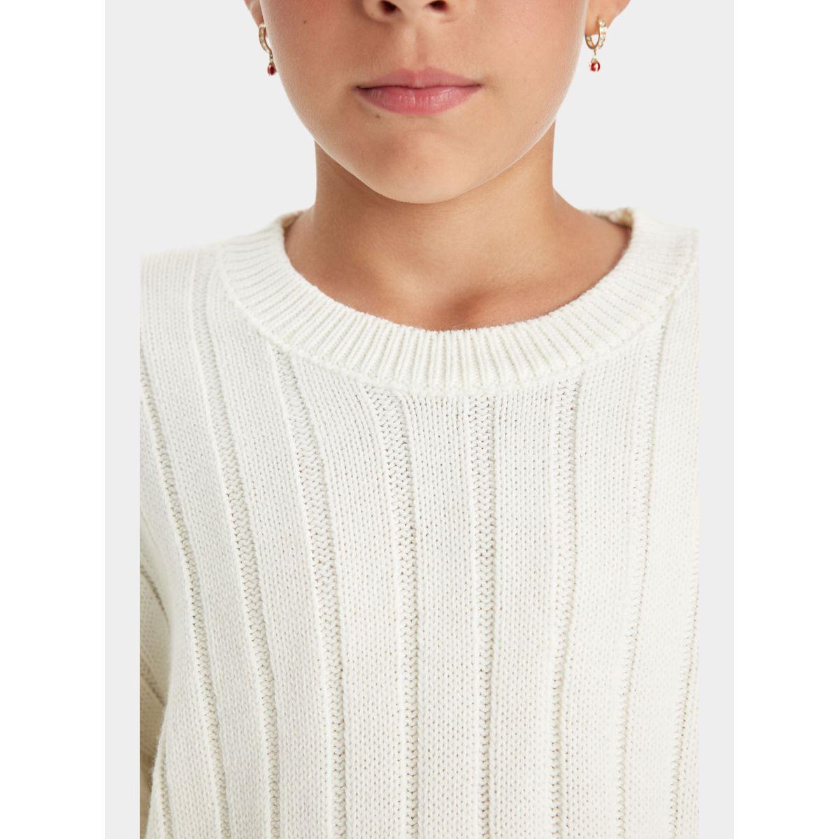 DeFacto X Styli  Textured Oversized Round Neck Knit Sweater-girls-clothing-jumpersandcardigans-image-4