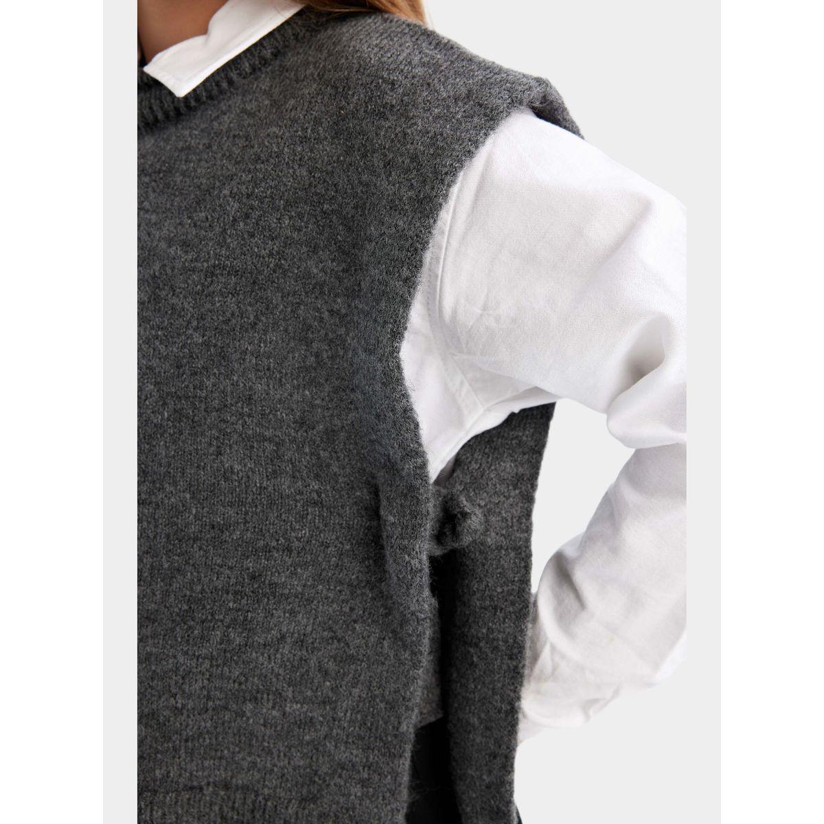 سويتر بنمط فيست بقصة عادية وياقة دائرية ديفاكتو × ستايلي-girls-clothing-jumpersandcardigans-image-4
