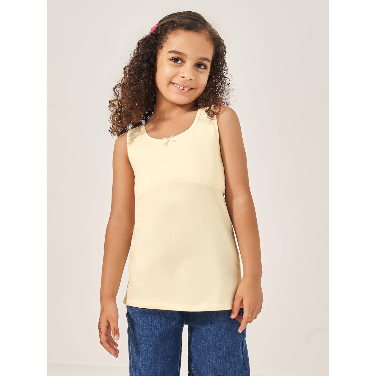 Styli Solid Cotton Binding Vest-girls-clothing-innerwear-image-1