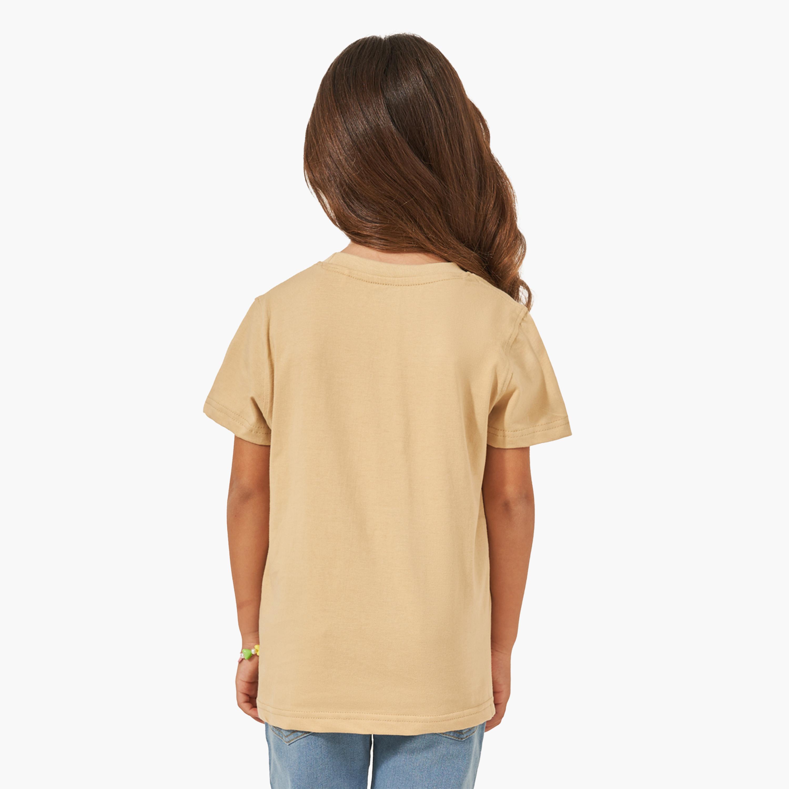 Styli Slogan Print Round Neck T-Shirt-girls-clothing-tshirts-image-4