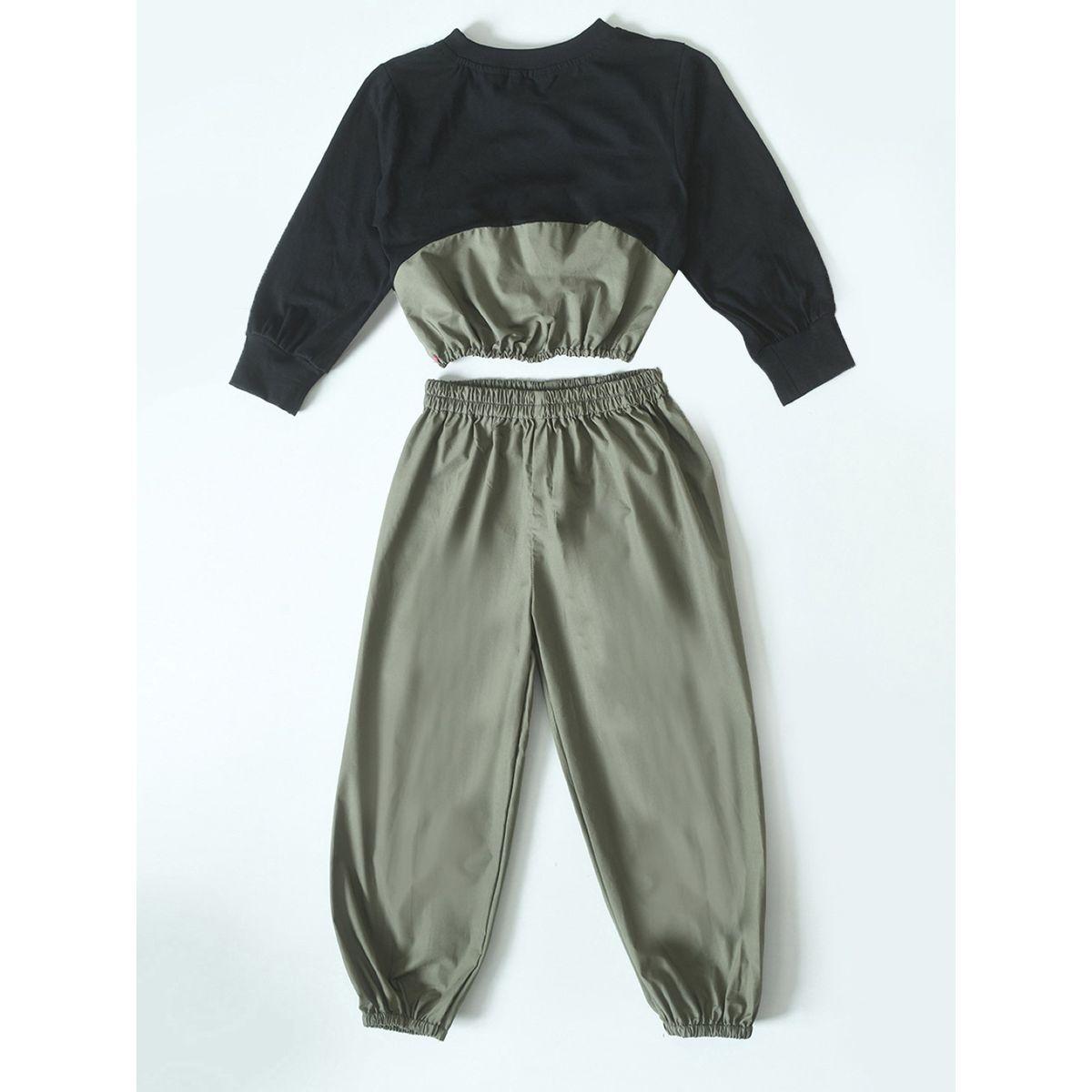 Bella Moda X Styli  Round Neck Long Sleeves Top & Pants Co-Ords Set-girls-clothing-setsandcoords-image-2