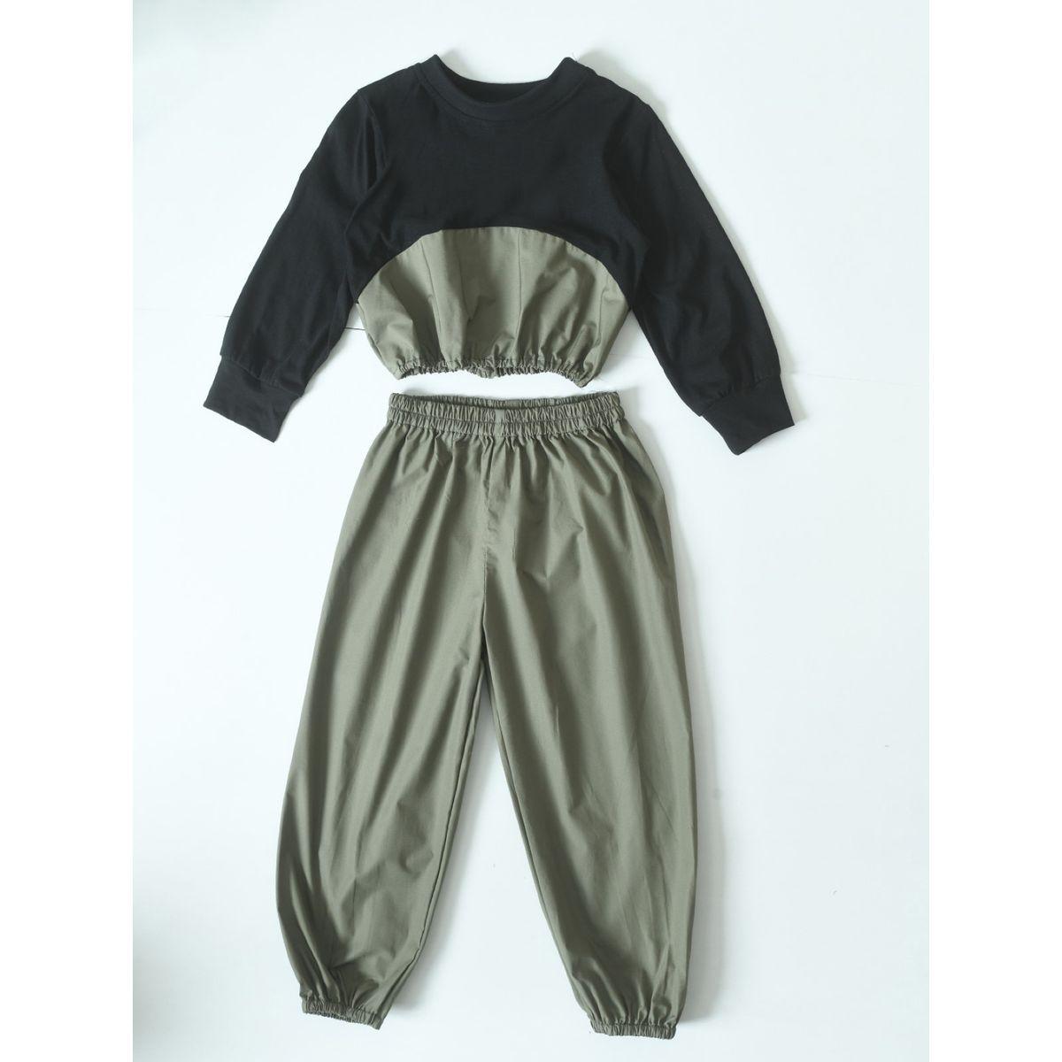 طقم منسق من بنطال بلوزة بأكمام طويلة بيلا مودا × ستايلي-girls-clothing-setsandcoords-image-4