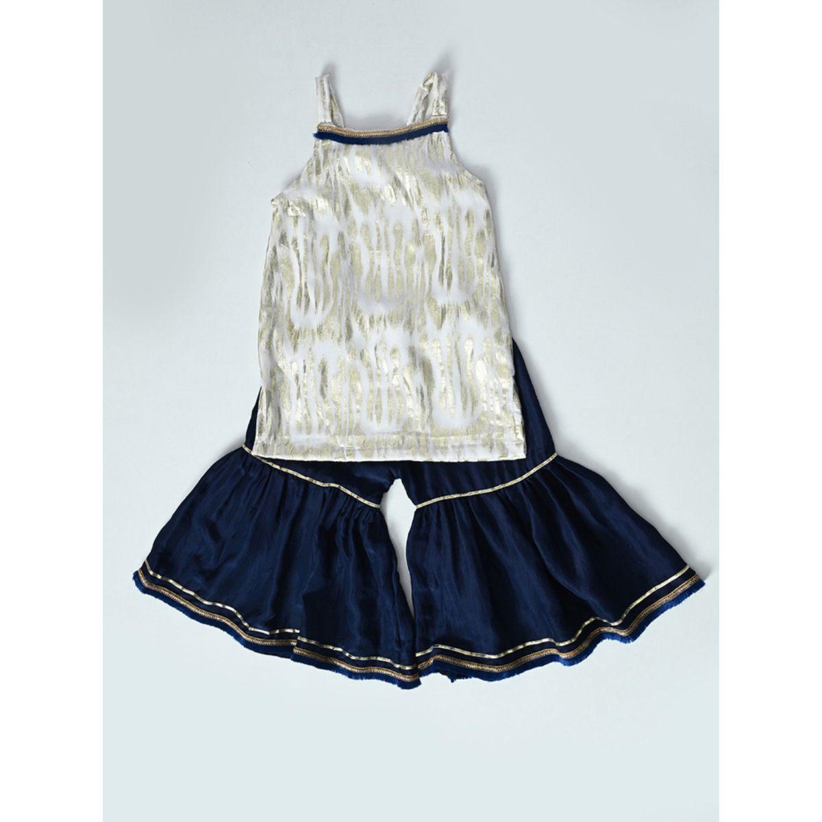 Bella Moda X Styli  Strappy Shiny Top & Tiered Sharara Co-Ords Set-girls-clothing-setsandcoords-image-4