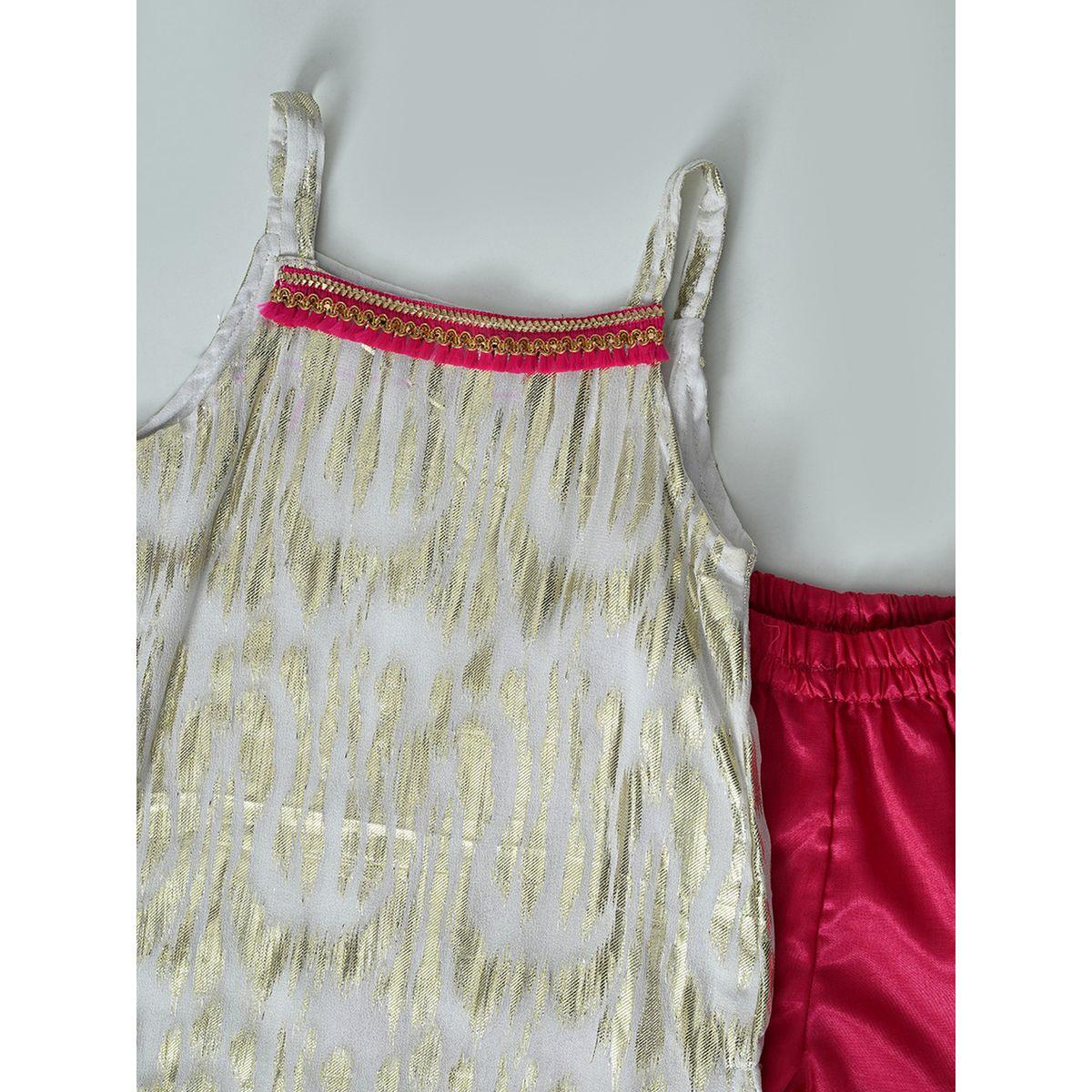 Bella Moda X Styli  Strappy Shiny Top & Tiered Sharara Co-Ords Set-girls-clothing-setsandcoords-image-3