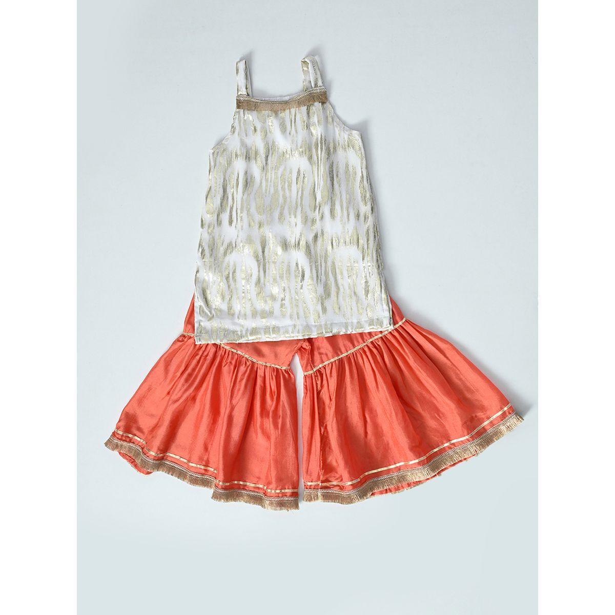 Bella Moda X Styli  Strappy Shiny Top & Tiered Sharara Co-Ords Set-girls-clothing-setsandcoords-image-4