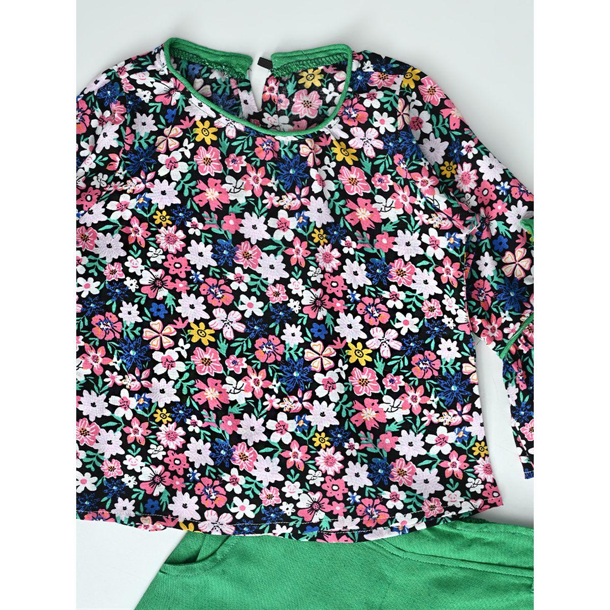 طقم منسق من بنطال مع بلوزة مطبعة بالكامل بيلا مودا × ستايلي-girls-clothing-setsandcoords-image-3