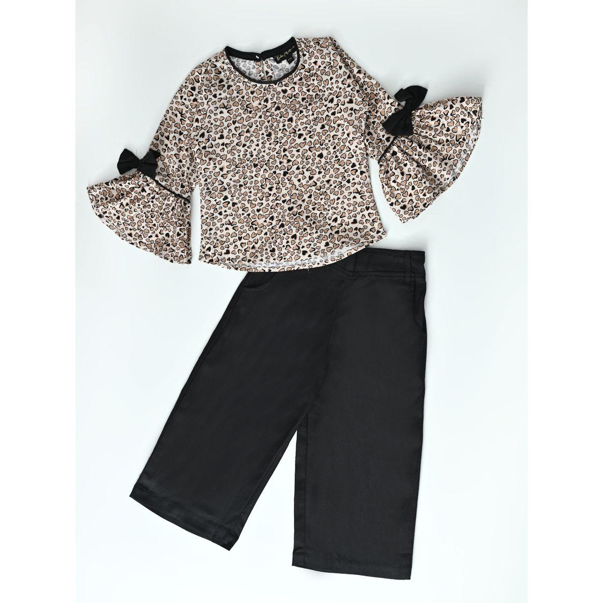 Bella Moda X Styli  All-Over Heart Print Round Neck Top &  Trousers Co-Ord Sets-girls-clothing-setsandcoords-image-4