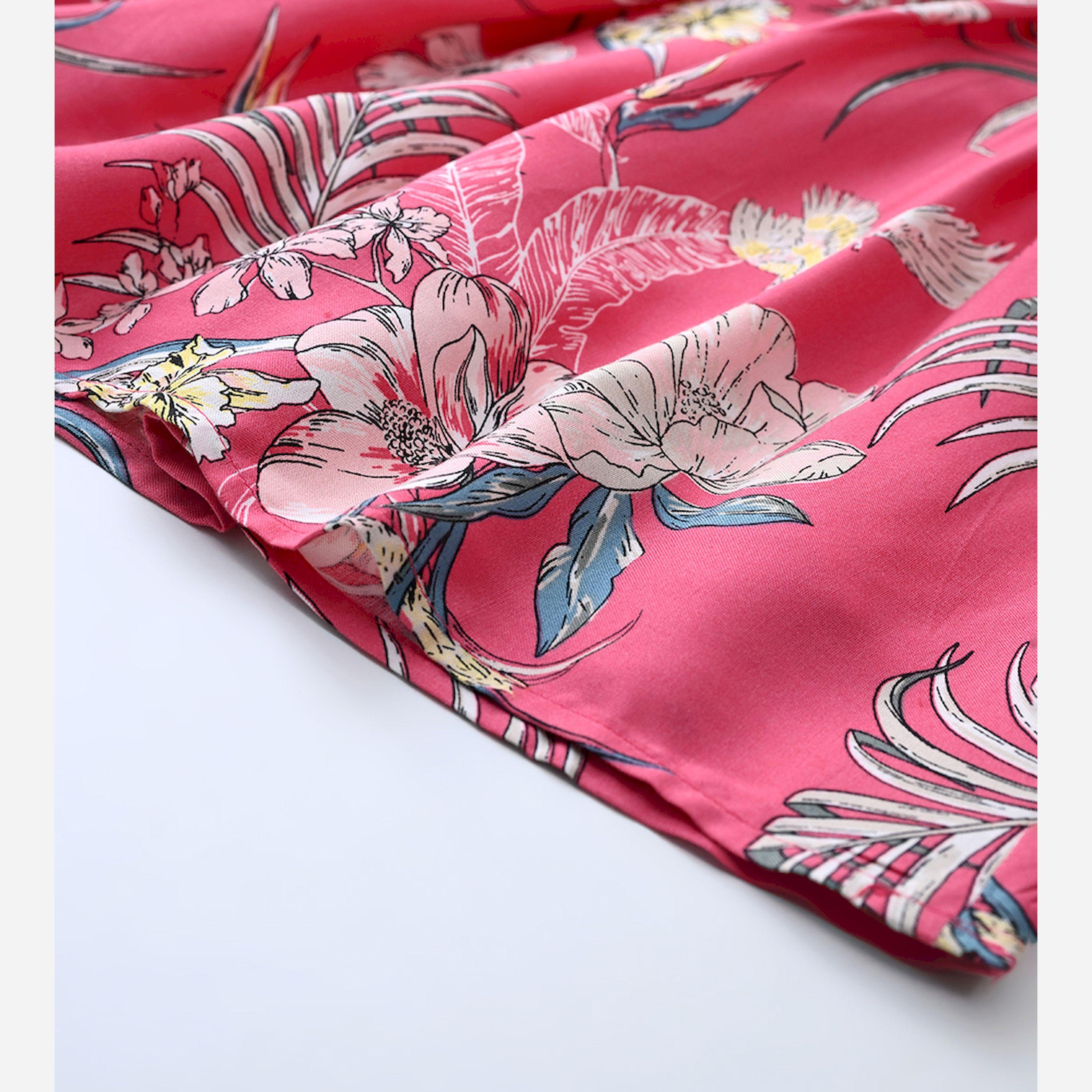 Bella Moda X Styli All-Over Floral Print Round Neck Knee Length Dress-girls-clothing-dressesandjumpsuits-image-5