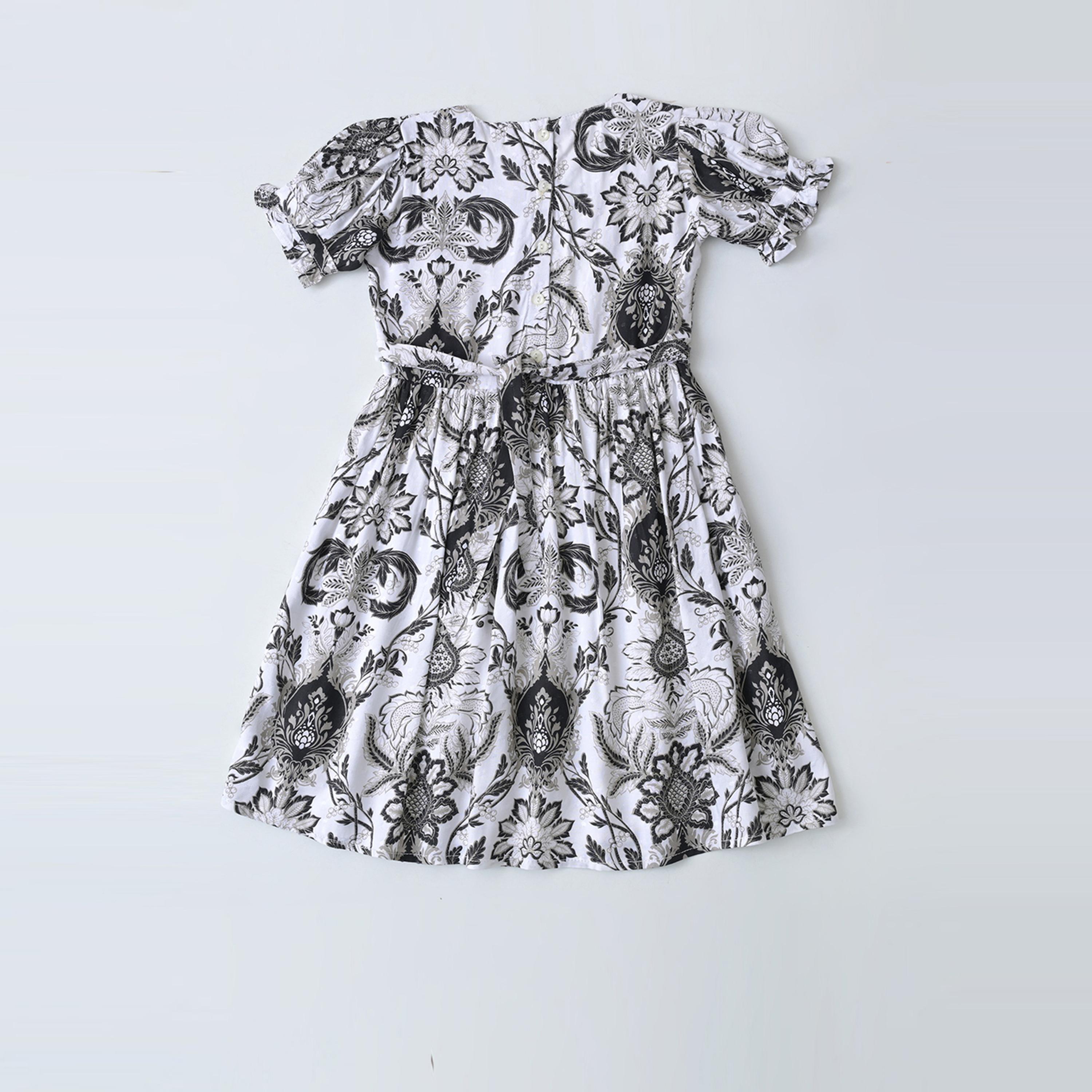 Bella Moda X Styli All-Over Print Fit & Flare Dress With Short Sleeves-girls-clothing-dressesandjumpsuits-image-3