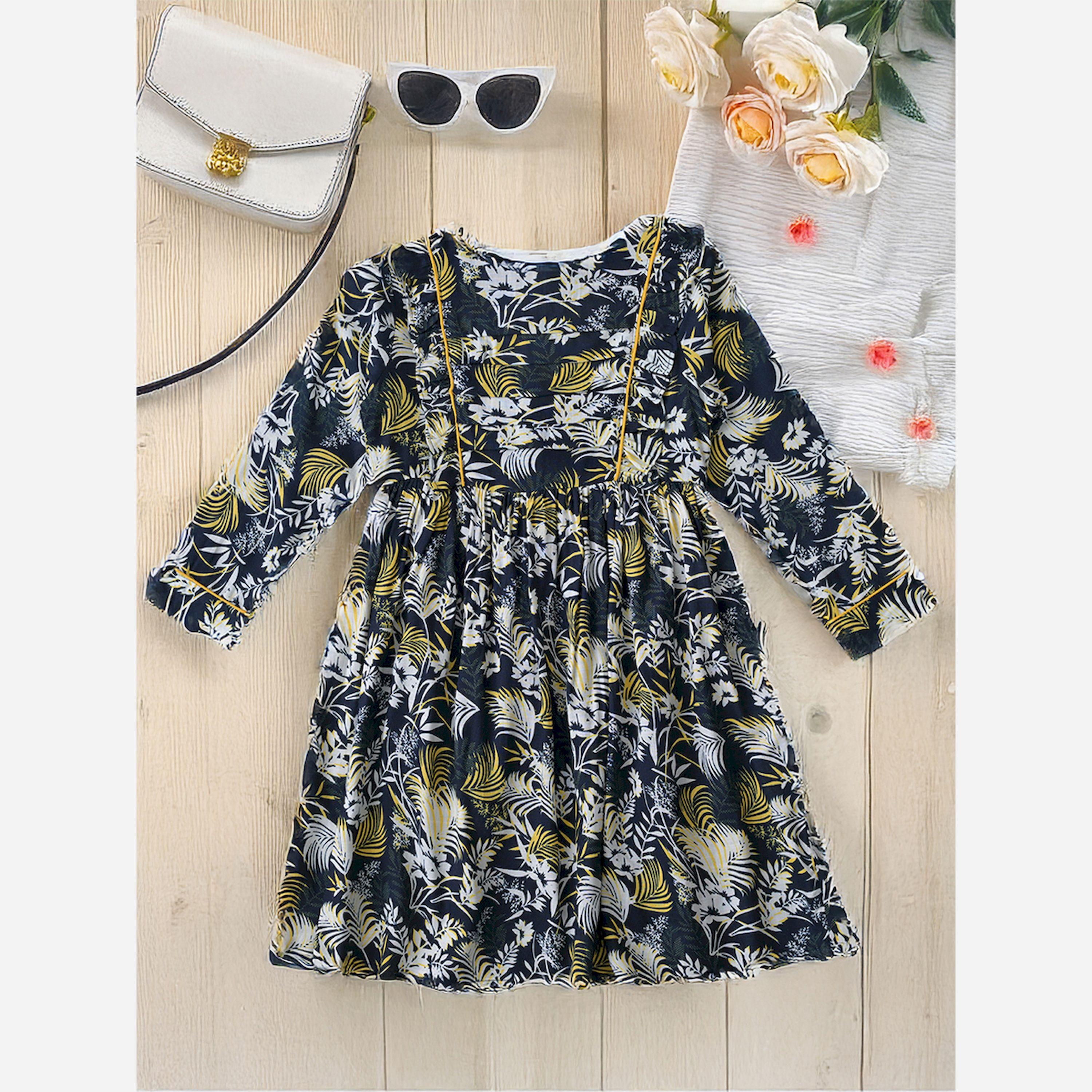 بيلا مودا × ستايلي - فستان بطبعات الأزهار بالكامل وقصّة واسعة وأكمام طويلة-girls-clothing-dressesandjumpsuits-image-2