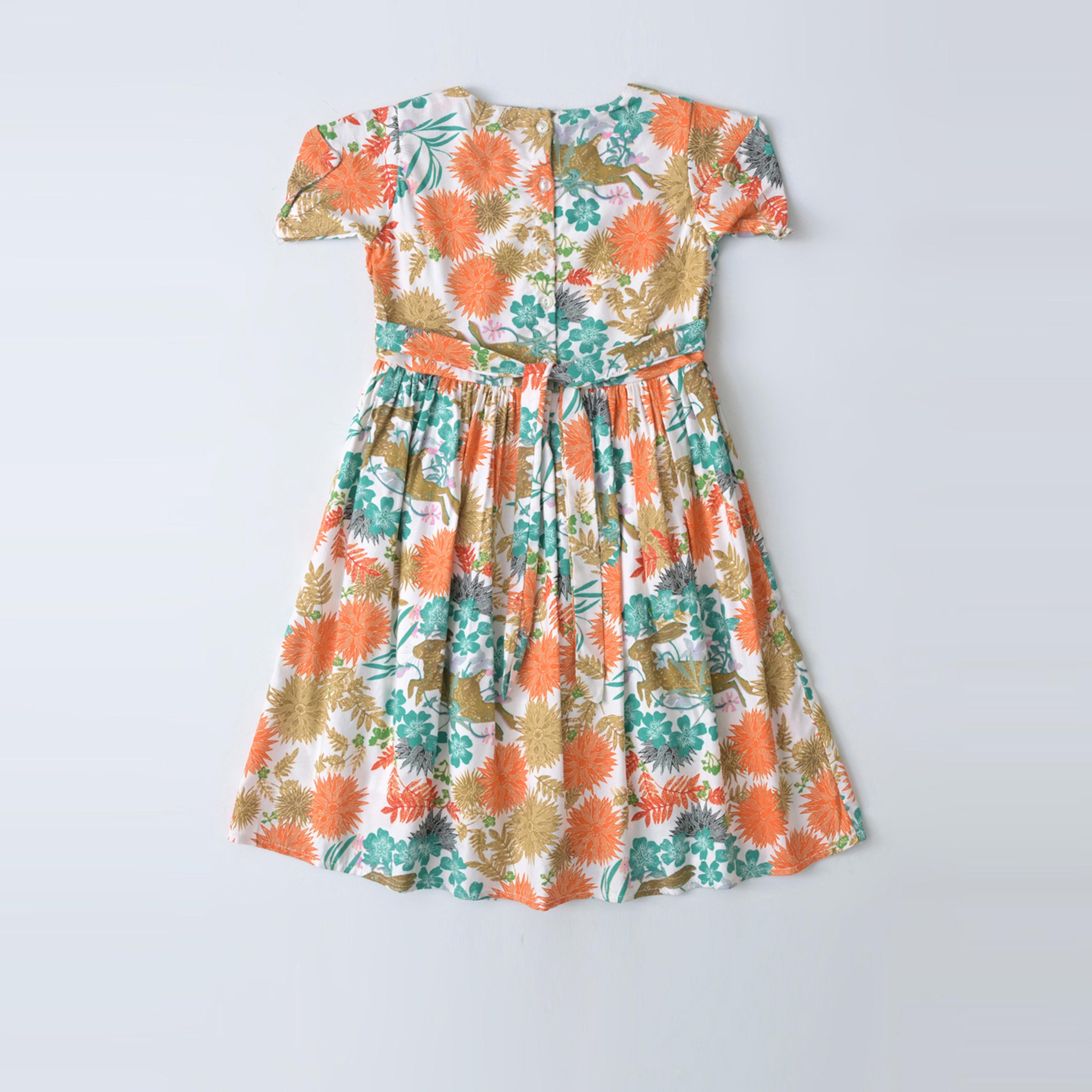 Bella Moda X Styli All-Over Print Square Neck Fit & Flare Dress-girls-clothing-dressesandjumpsuits-image-3