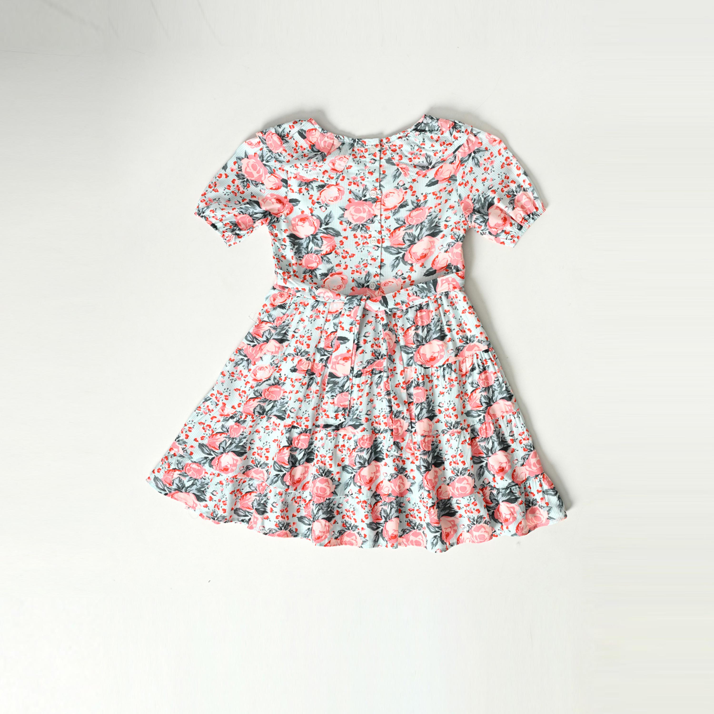 Bella Moda X Styli All-Over Print V Neck Tiered Dress-girls-clothing-dressesandjumpsuits-image-3