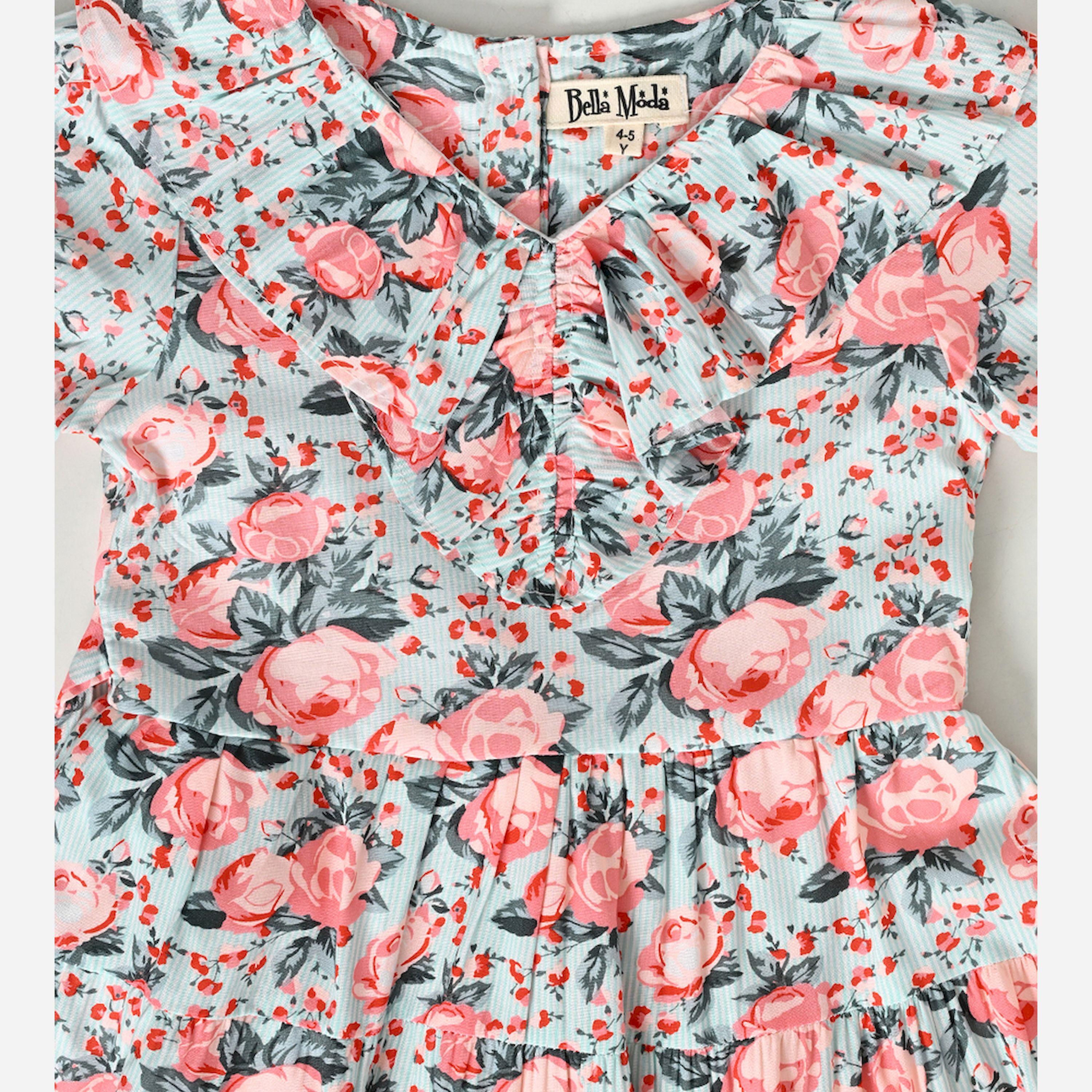 بيلا مودا × ستايلي - فستان بطبعة كاملة وفتحة رقبة على شكل حرف V-girls-clothing-dressesandjumpsuits-image-4