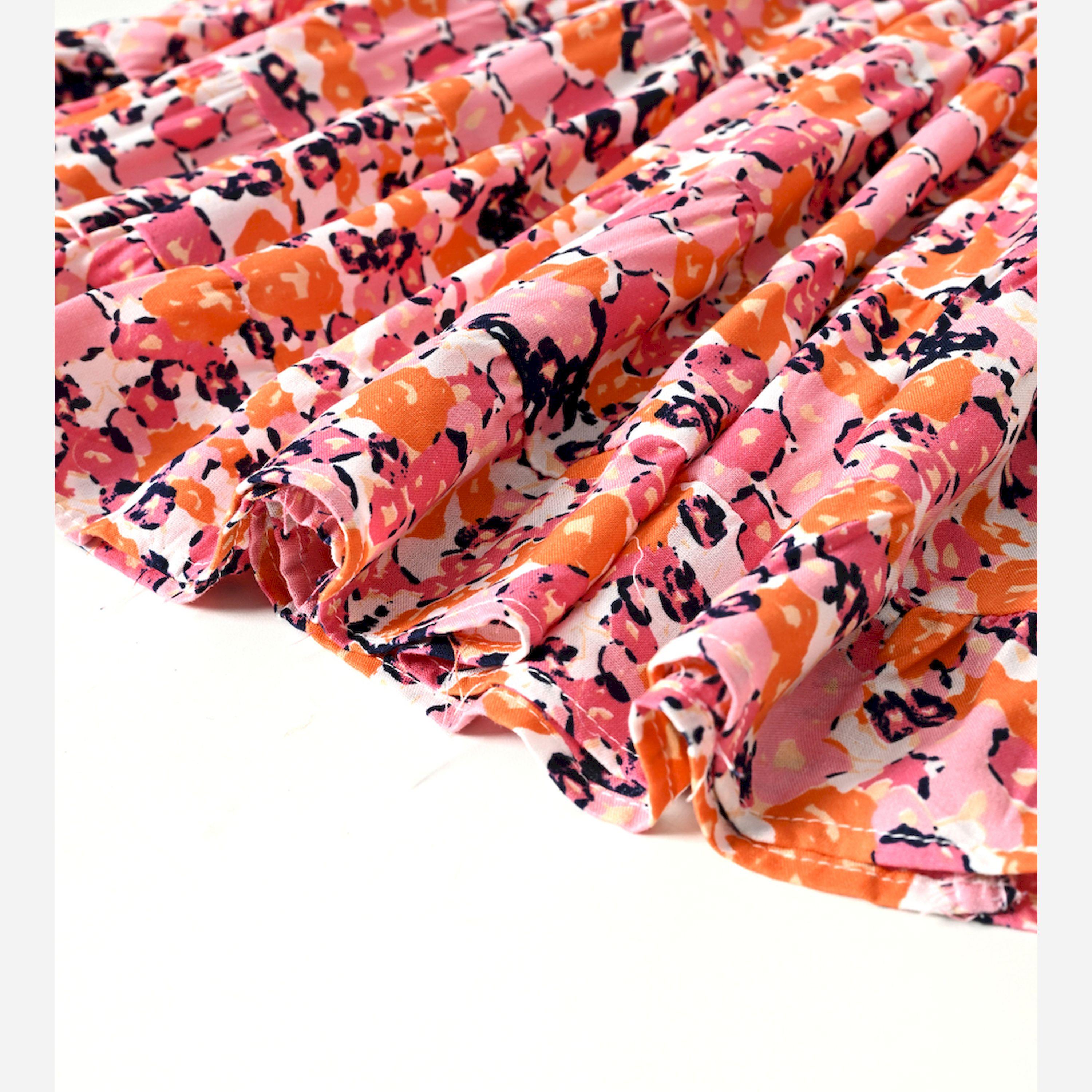 Bella Moda X Styli All-Over Print V Neck Tiered Dress-girls-clothing-dressesandjumpsuits-image-5