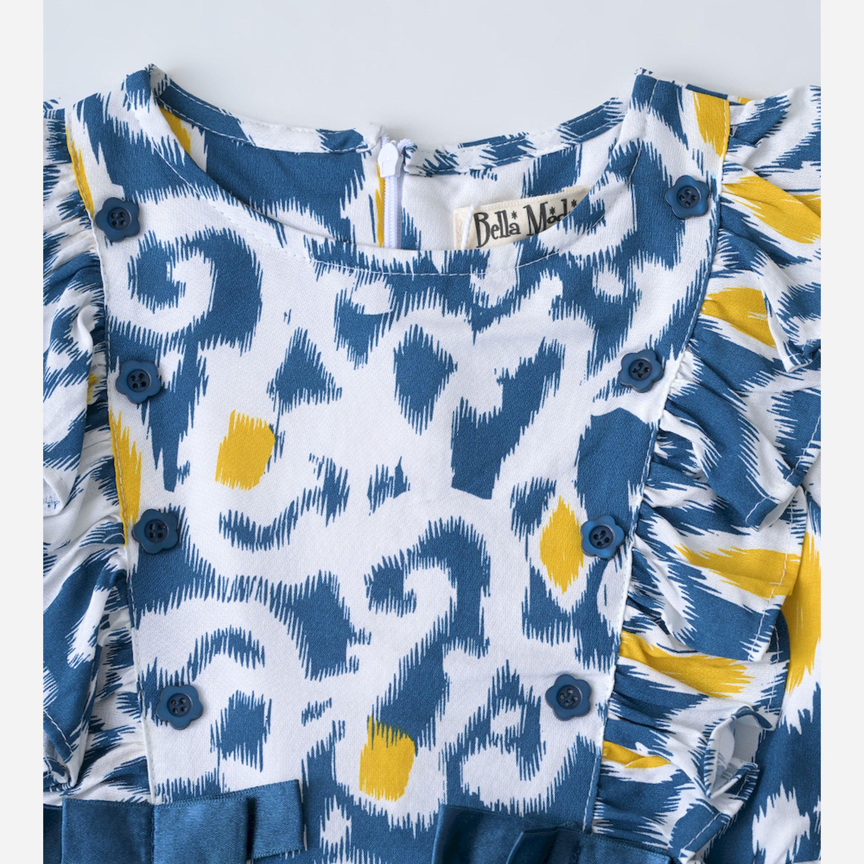 Bella Moda X Styli All-Over Print Bow Detail Dress With Long Sleeves-girls-clothing-dressesandjumpsuits-image-4
