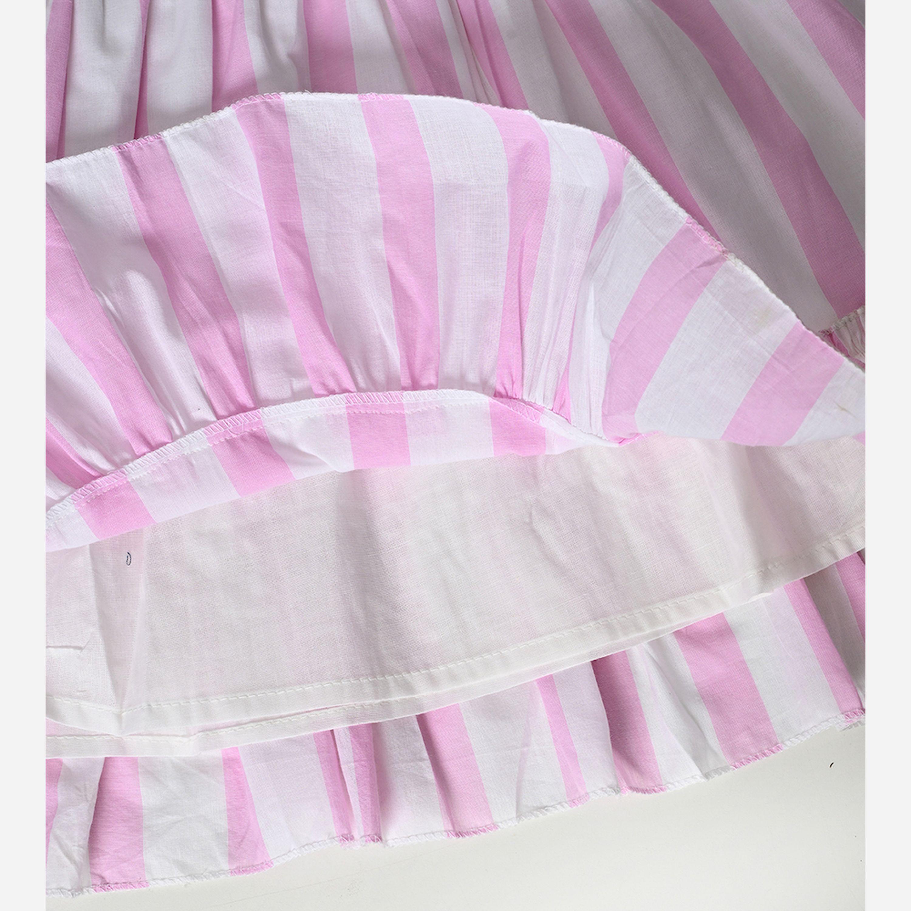 Bella Moda X Styli Striped Round Neck Tiered Dress-girls-clothing-dressesandjumpsuits-image-6